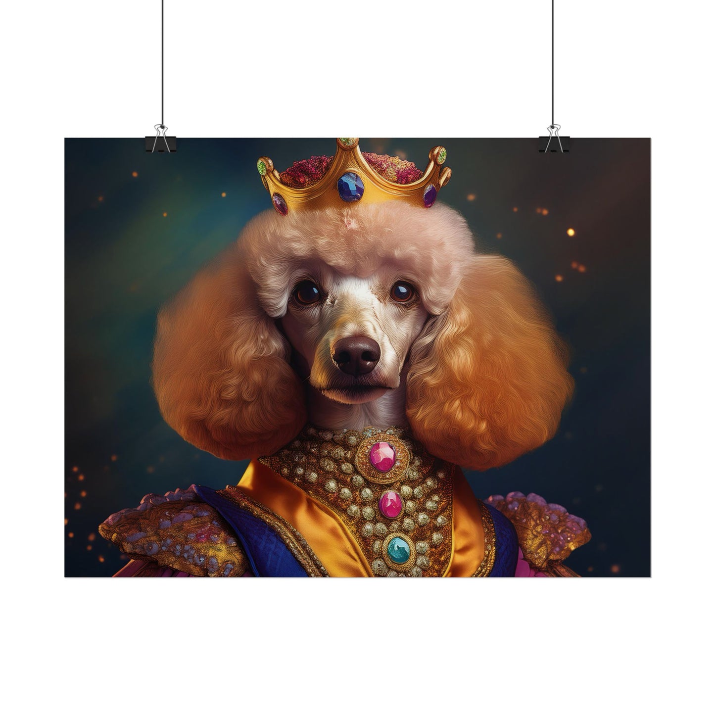 Poodle Dog Renaissance Pet Portrait, Dog Lover Gift, Animal Lover, Home Decor, Wall Art, Wall Print