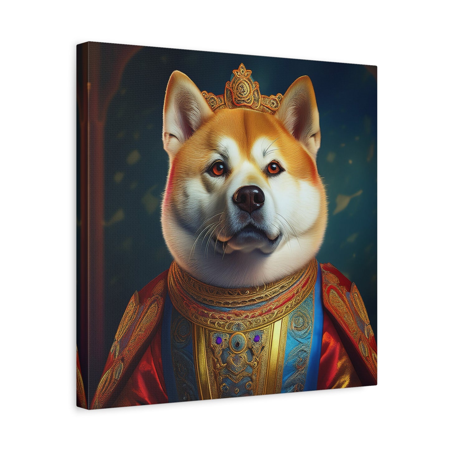 Shiba Renaissance Pet Portrait on Canvas, wall art, wall print, dog portrait, dog art