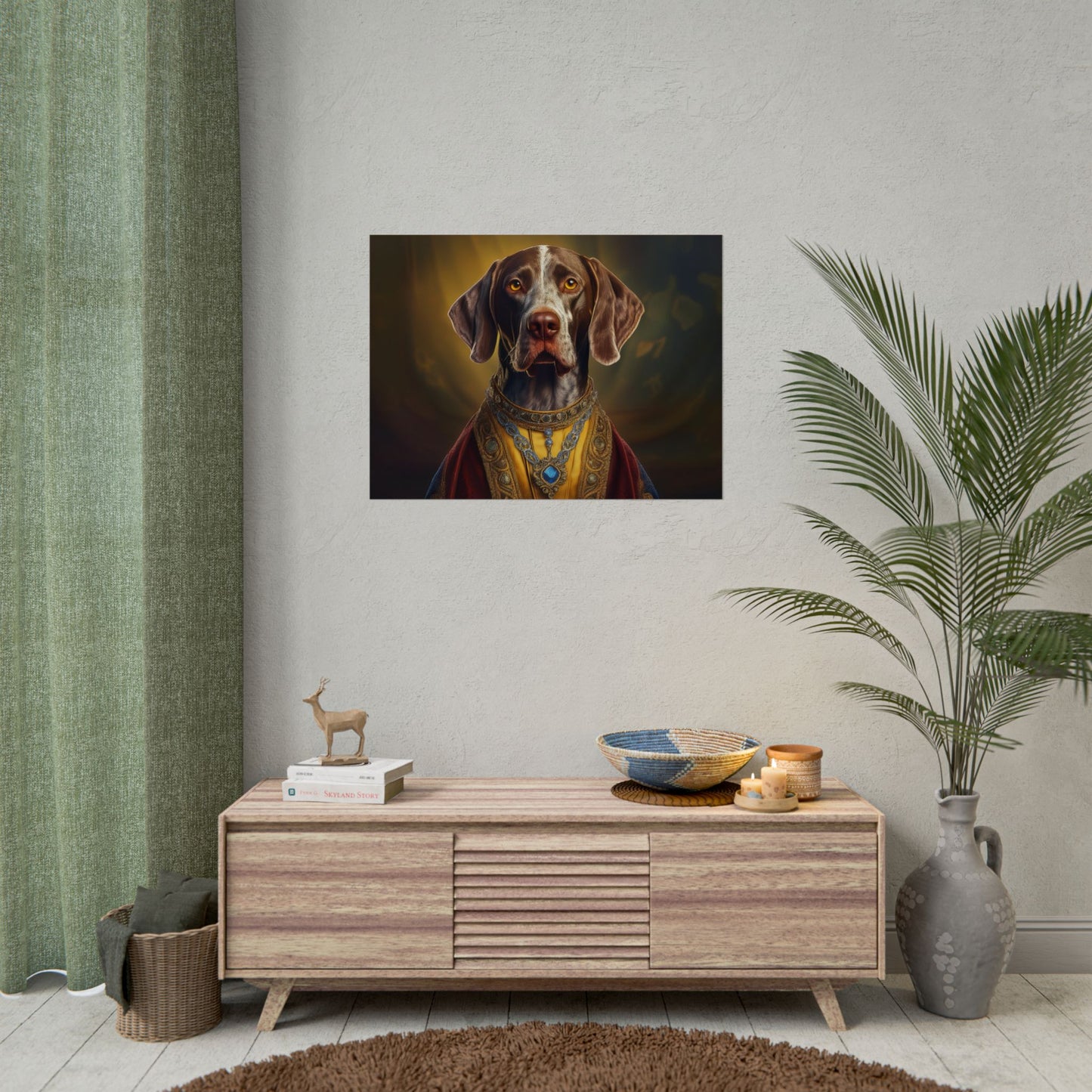 German Shorthaired Pointer Dog Renaissance Pet Portrait, Art Print, Animal Lover gift, Dog Wall Art, wall prints, wall art