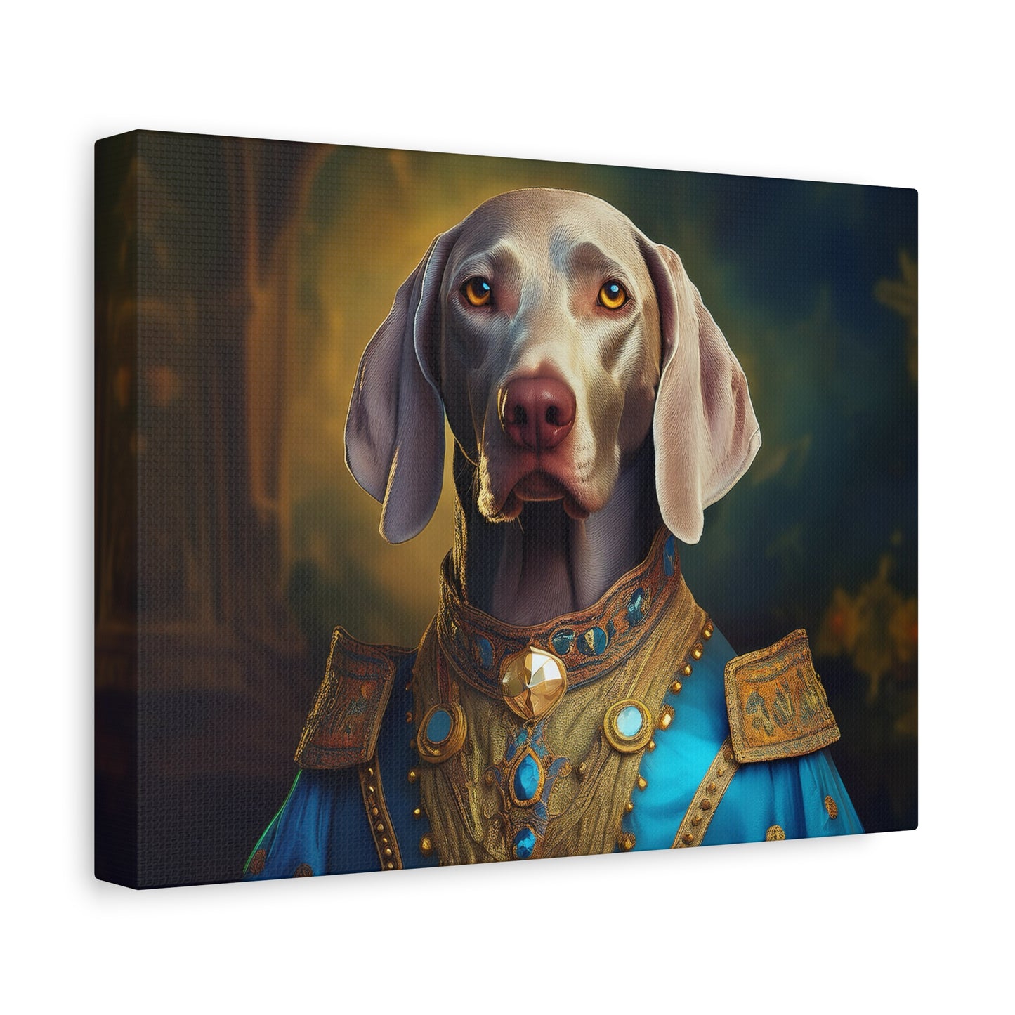 Weimaraner Renaissance Pet Portrait on Canvas - wall art, wall print, dog portrait, dog art