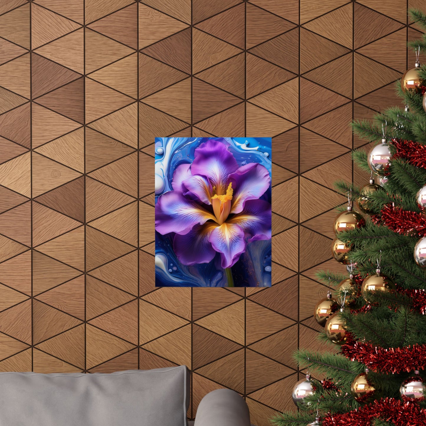 Abstract Floral Iris Wall Art Print | Style 4 | Wall Print | Botanical Wall Art