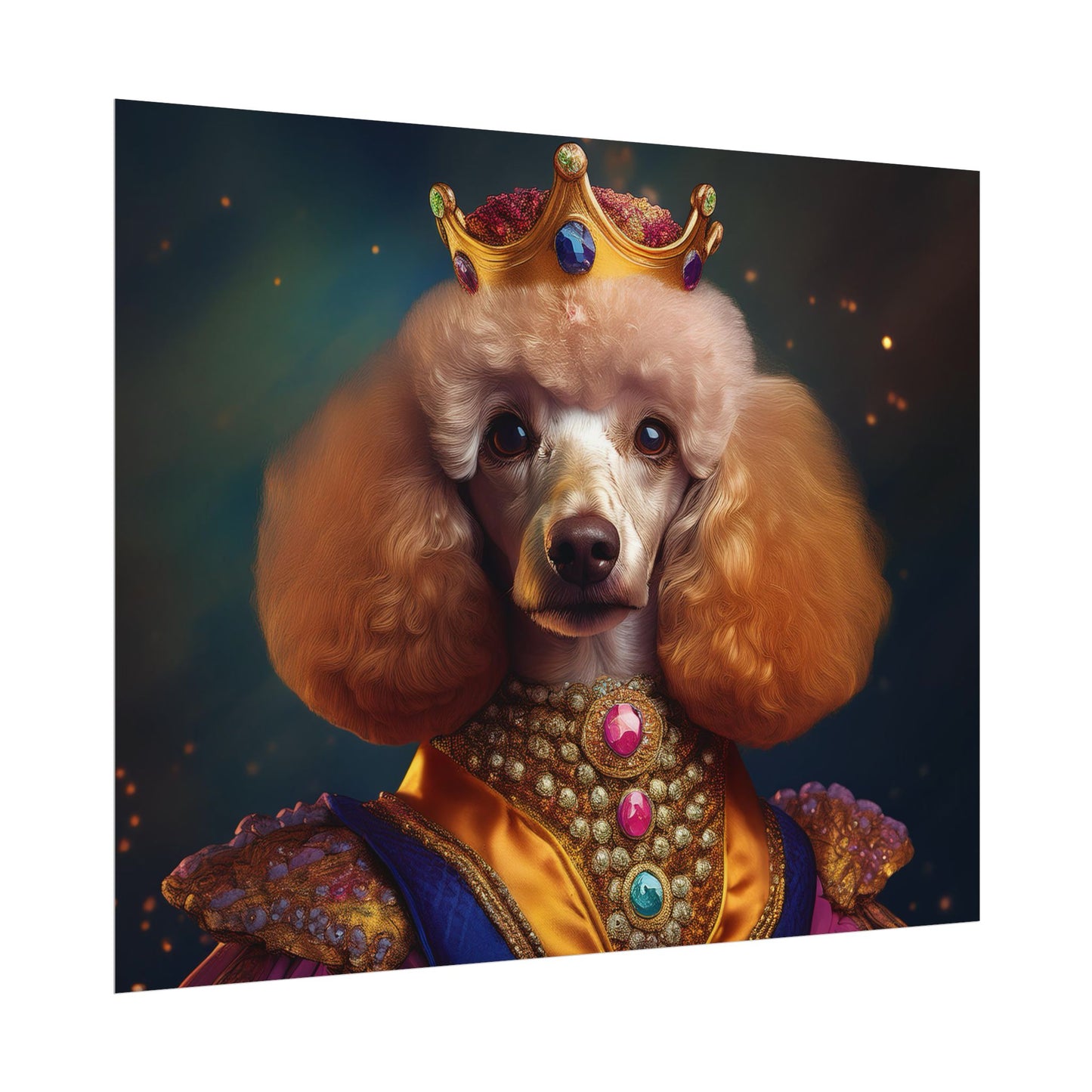 Poodle Dog Renaissance Pet Portrait, Dog Lover Gift, Animal Lover, Home Decor, Wall Art, Wall Print
