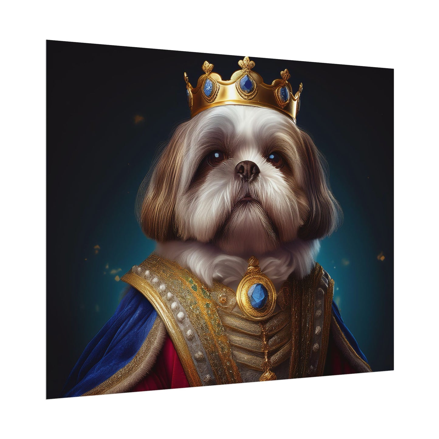 Shih Tzu Renaissance Pet Portrait Print | Dog Lover Wall Art | Dog Memorial Gift | Wall Art | Wall Print