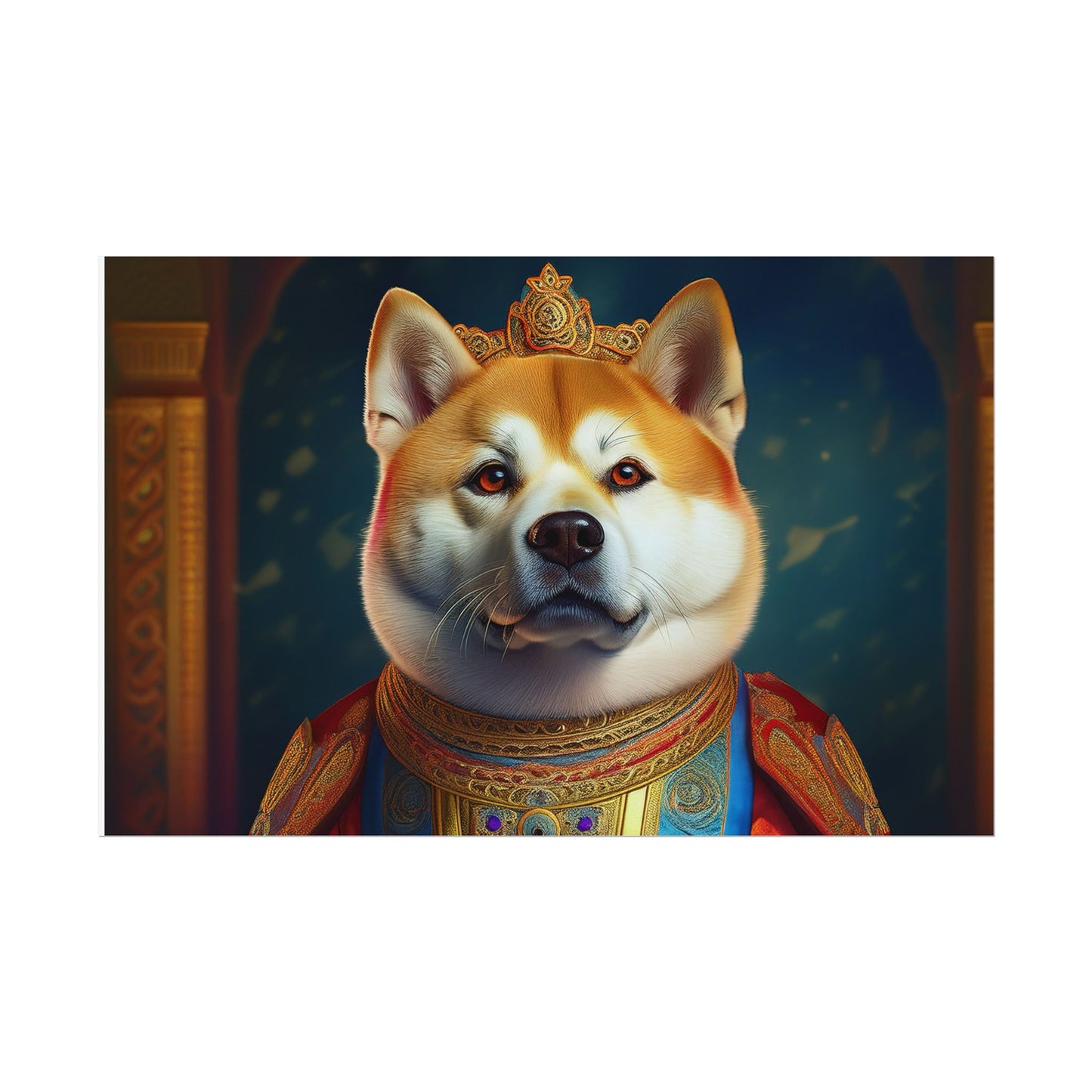 Shiba Dog Renaissance Portrait Print, Art Print, Wall Decor Gift, Animal Lover Home Decor, wall prints, wall art