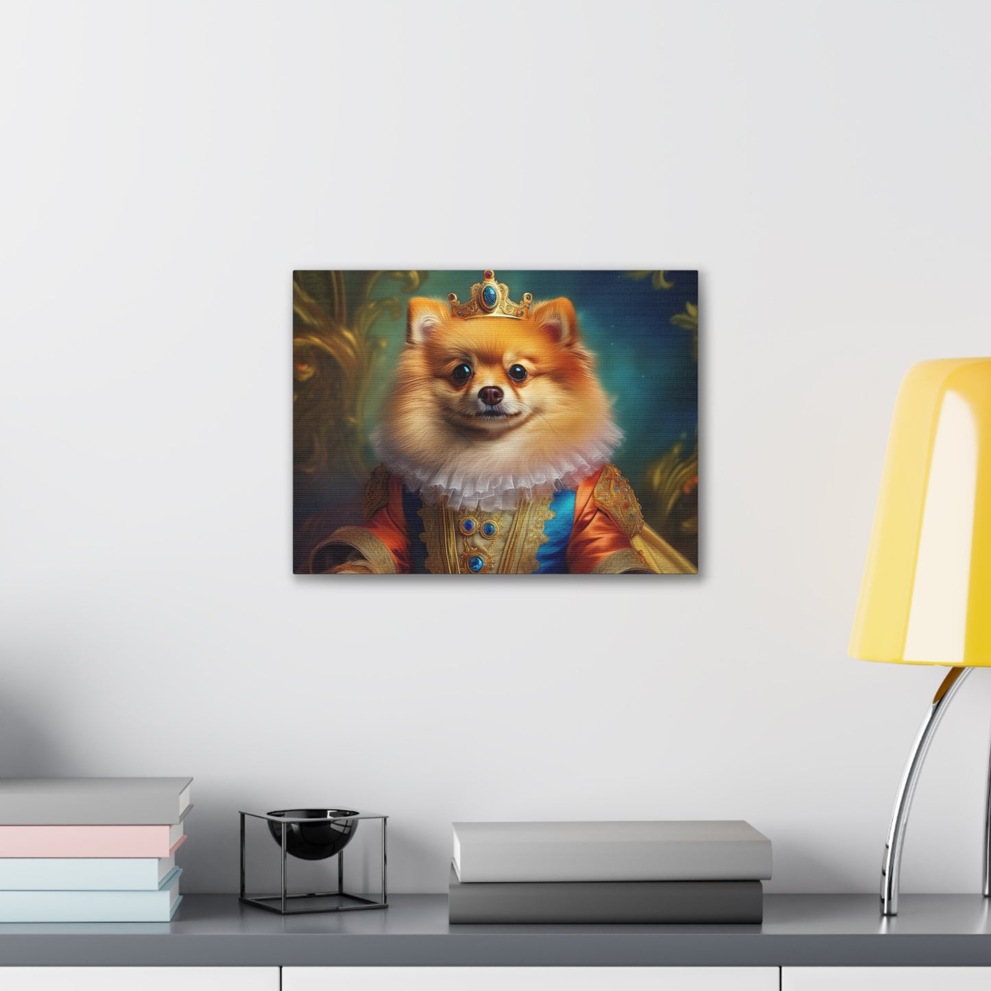 Pomeranian Renaissance Pet Portrait Canvas Print