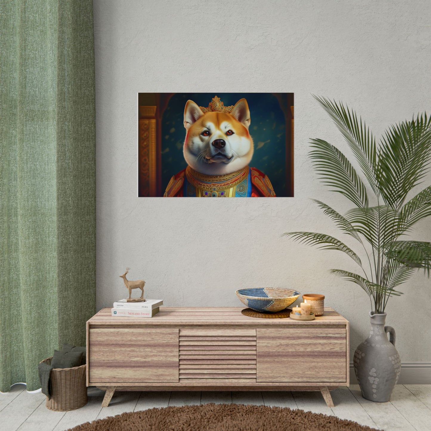 Shiba Dog Renaissance Portrait Print, Art Print, Wall Decor Gift, Animal Lover Home Decor, wall prints, wall art