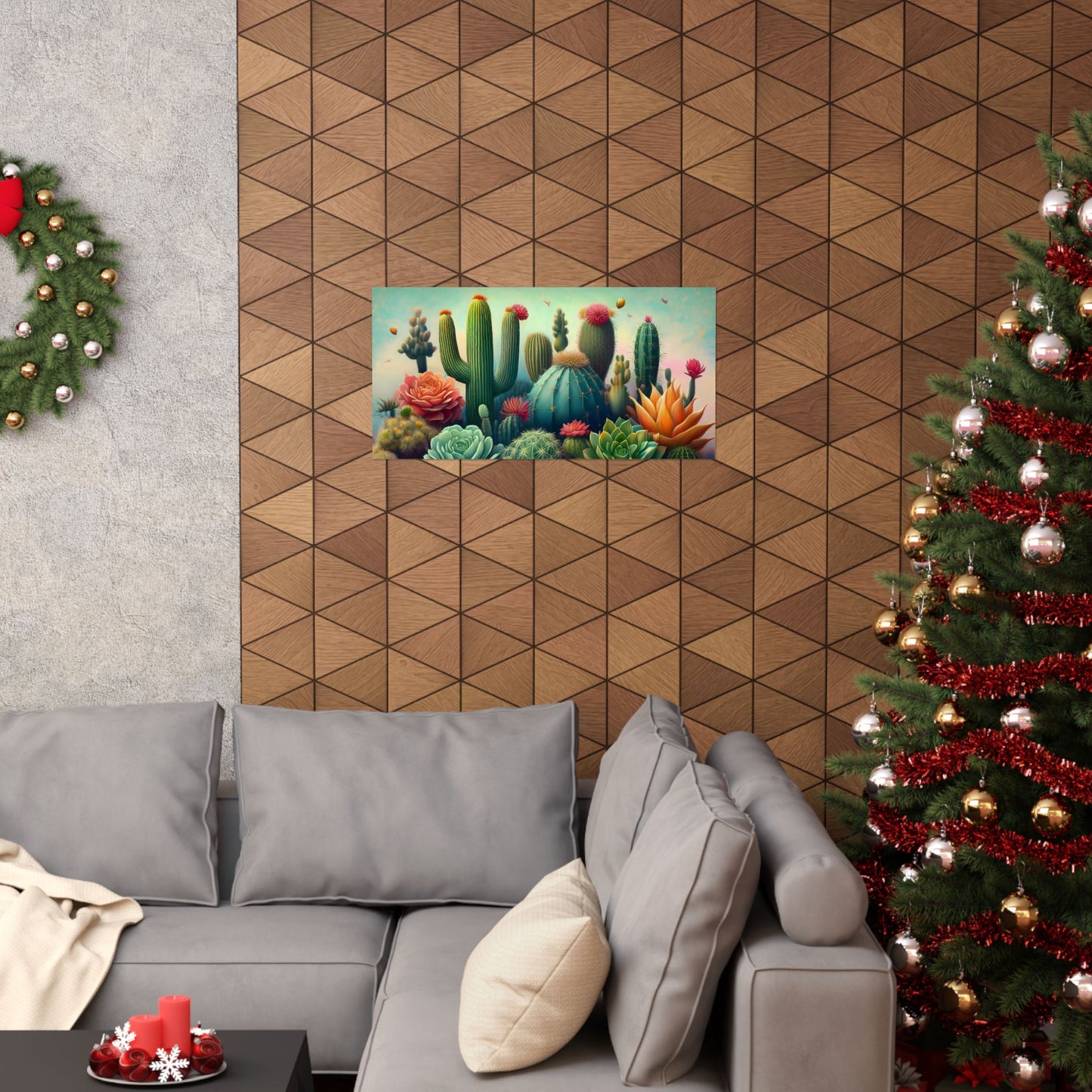 Abstract Cacti and Succulent Desert Garden Color Print | Wall Art | Wall Print