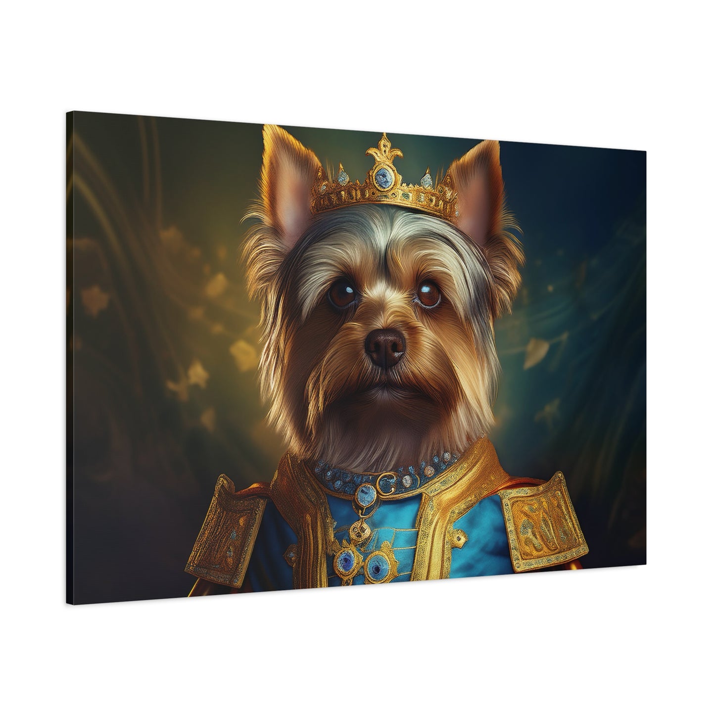 Yorkshire Terrier Renaissance Pet Portrait on Canvas | Wall Art | Wall Print | Dog Art
