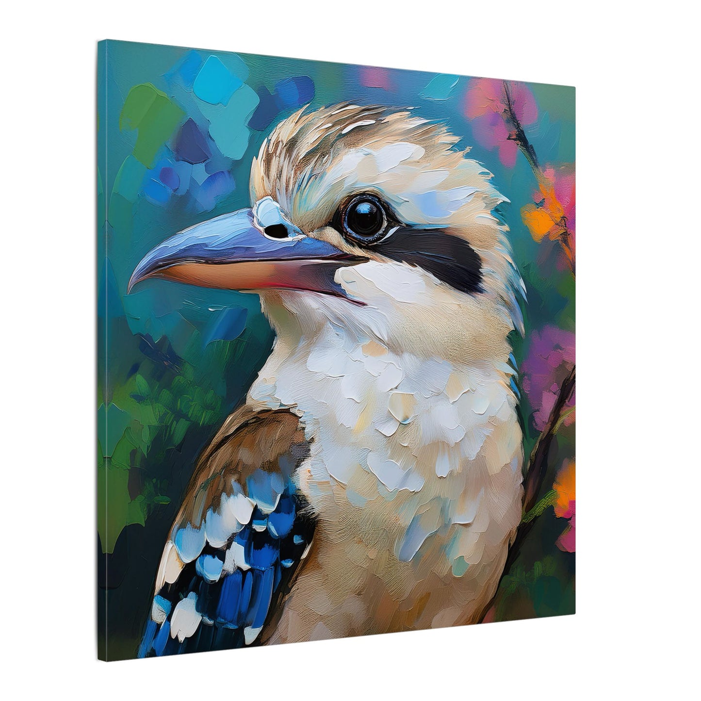 Vibrant Kookaburra Australia Bird Canvas Print, Nature Lover Gift, Wall Print, Australia Art, Bird Art