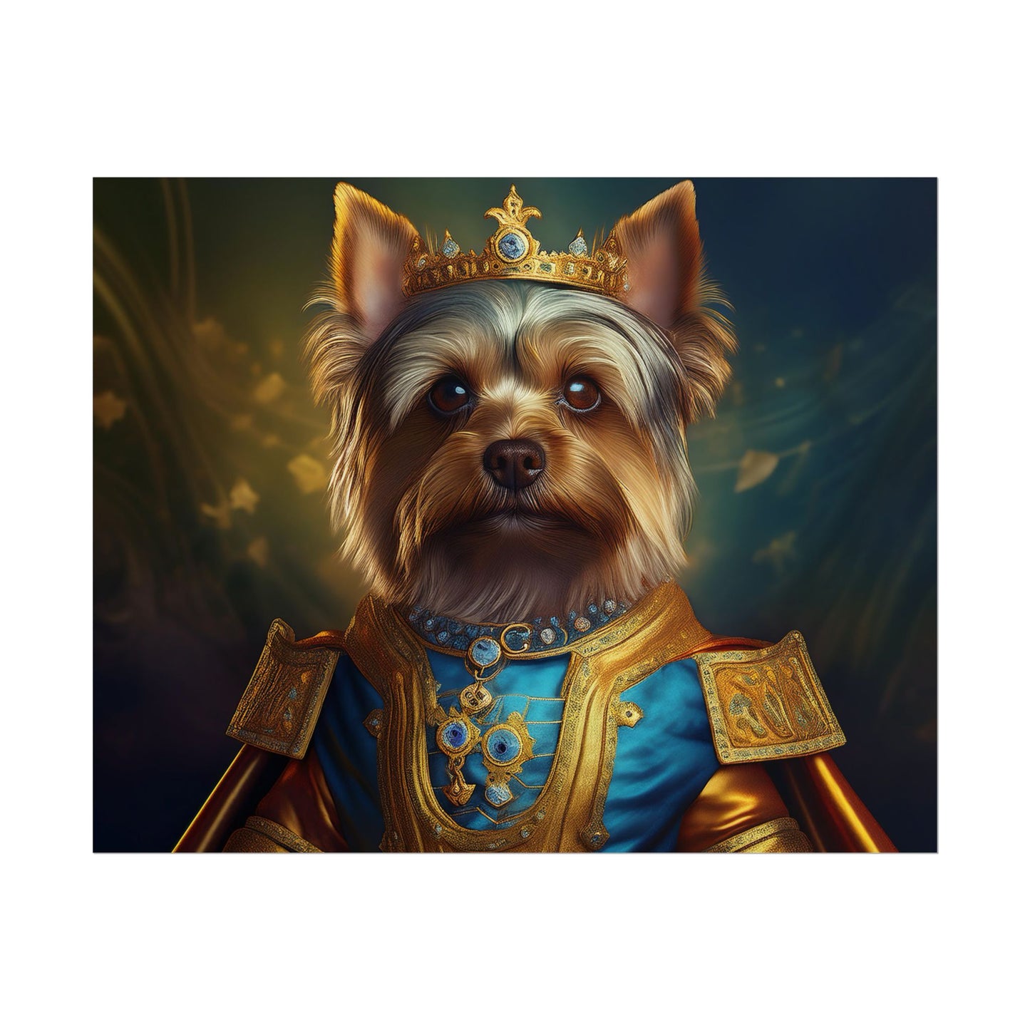 Yorkshire Terrier Dog Renaissance Pet Portrait Print | Wall Art | Wall Print | Dog Art