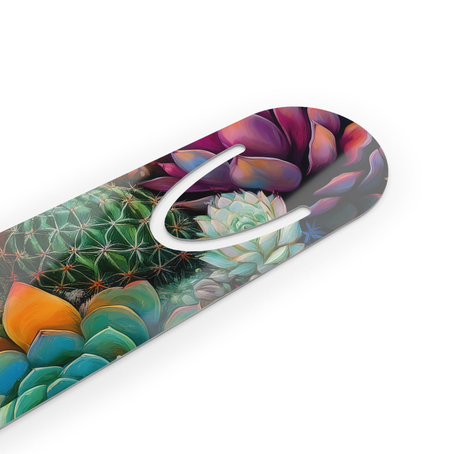 Colorful Succulent Art Bookmark, Floral Bookmark, Reading Gift, Book Lover Accessory, Unique Bookmark for Gardeners