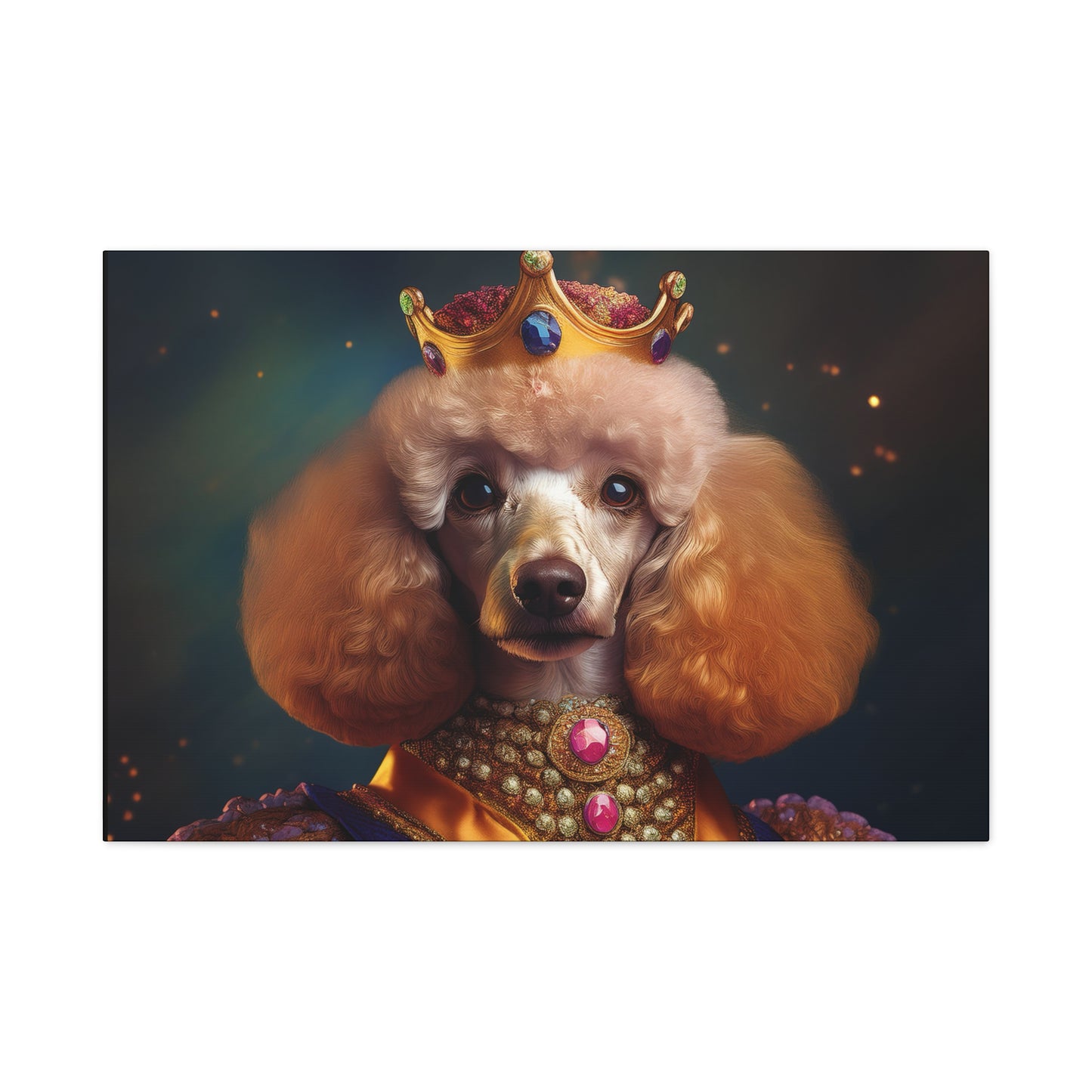 Poodle Pet Dog Renaissance Portrait on Canvas | Wall art | wall print