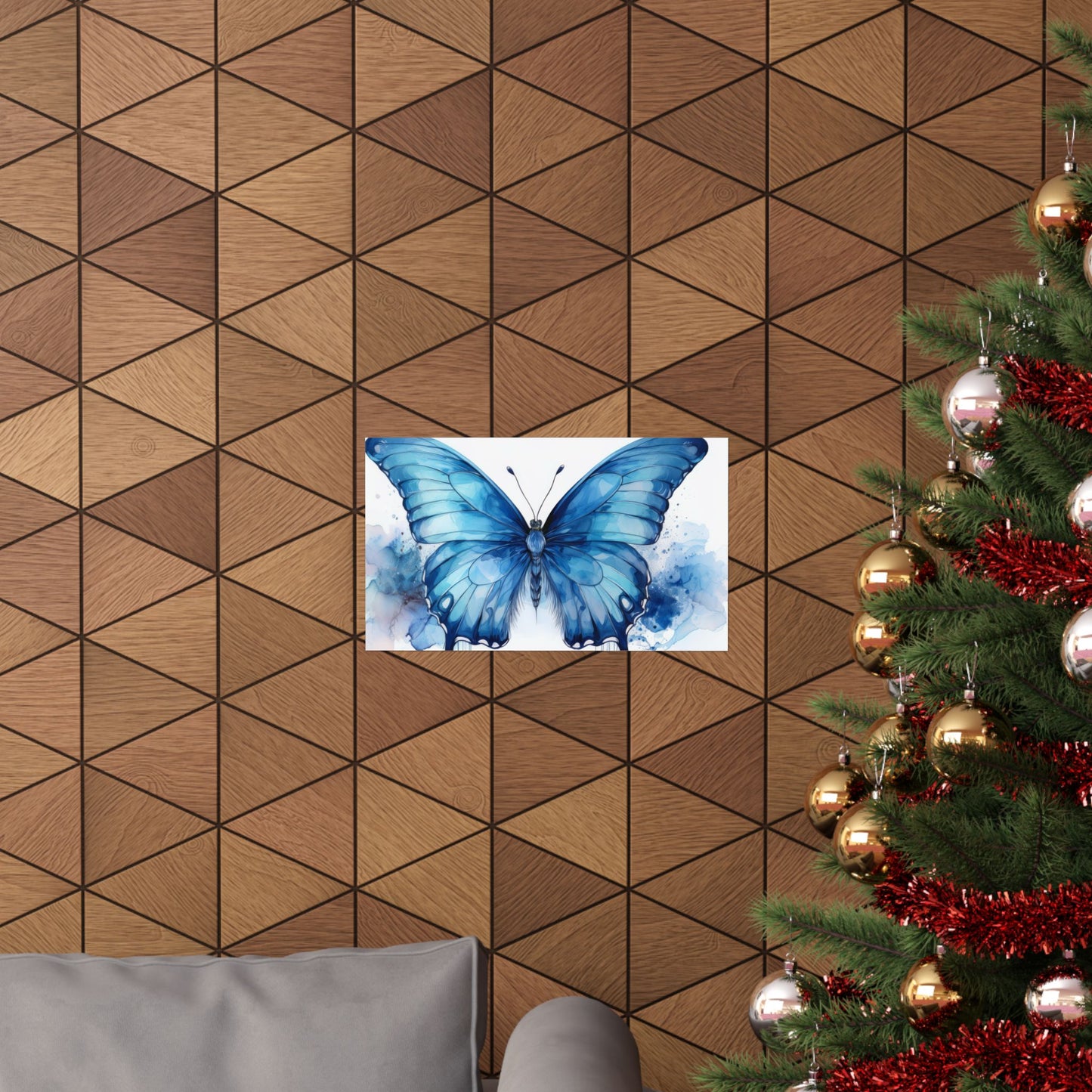 Blue Butterfly Alcohol Ink Wall Art | Unique Nursery Wall Print | Butterfly wall art | Wall Art | Wall Print