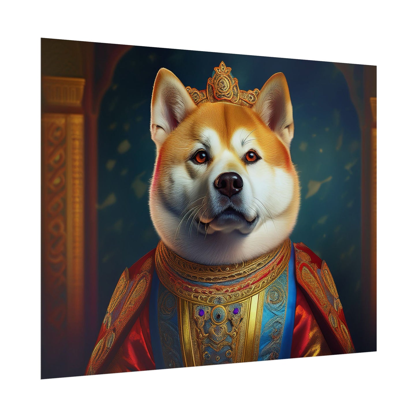 Shiba Dog Renaissance Portrait Print, Art Print, Wall Decor Gift, Animal Lover Home Decor, wall prints, wall art