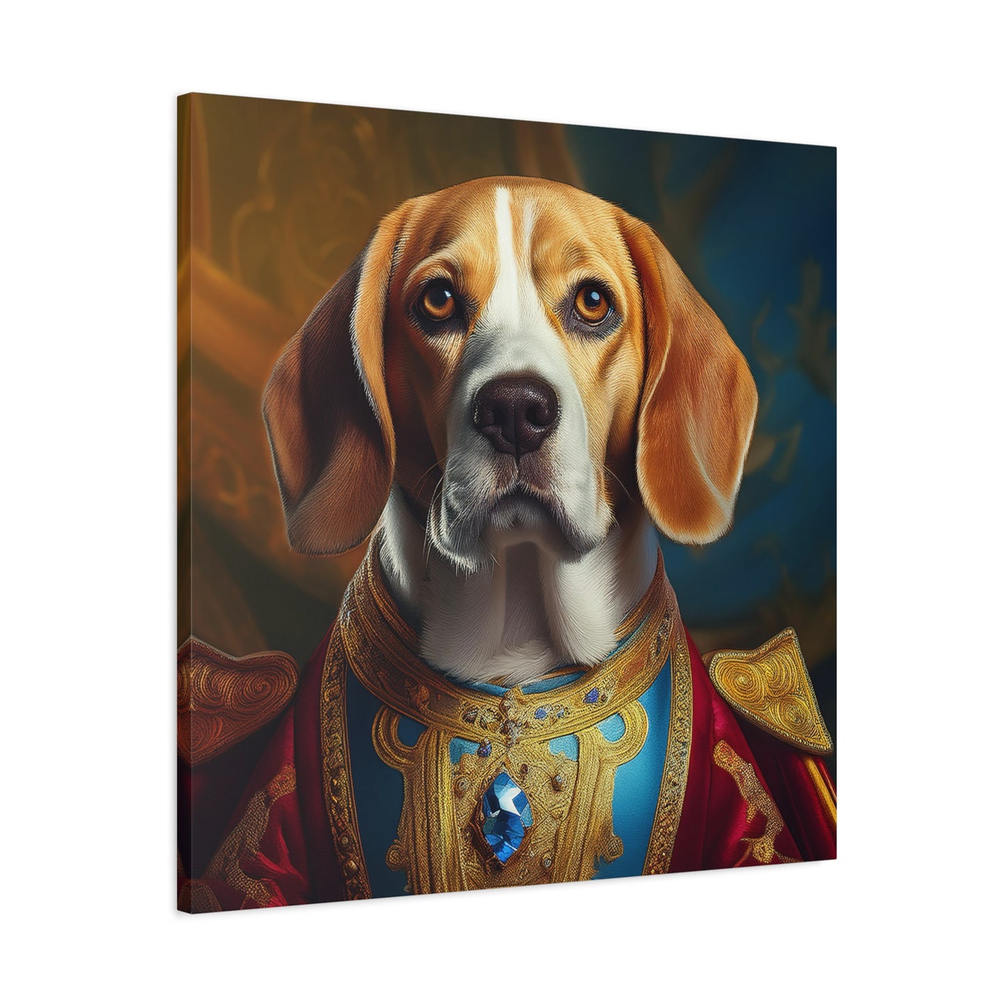 Beagle Renaissance Pet Dog Portrait - Canvas, wall art, wall print, dog portrait, dog art