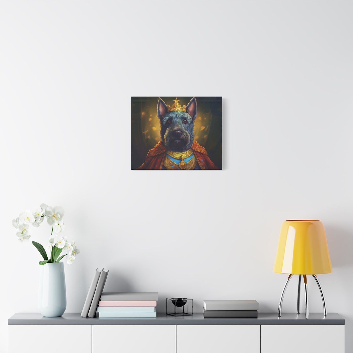 Scottish Terrier Renaissance Pet Portrait on Canvas | Wall art, wall print, dog portrait, dog art