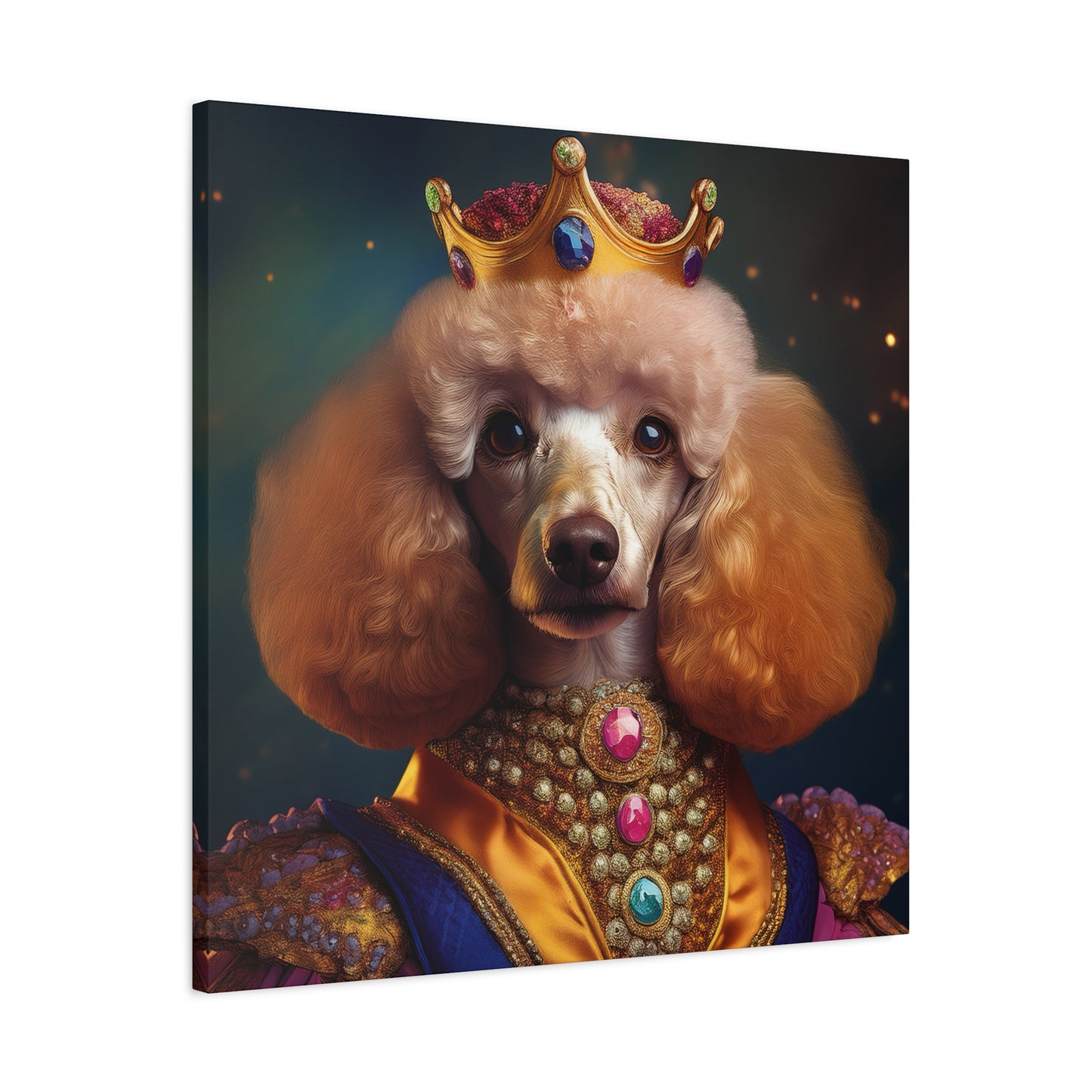 Poodle Pet Dog Renaissance Portrait on Canvas | Wall art | wall print
