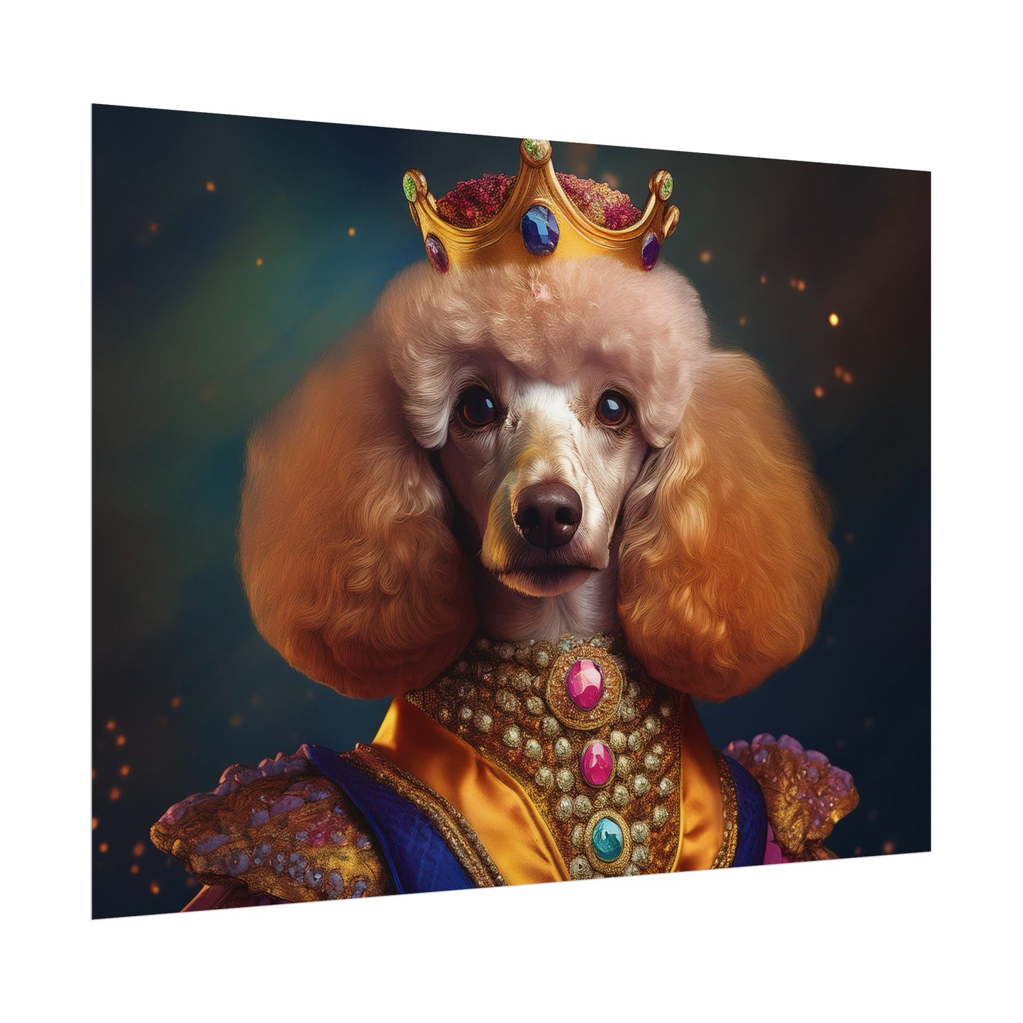 Poodle Dog Renaissance Pet Portrait, Dog Lover Gift, Animal Lover, Home Decor, Wall Art, Wall Print