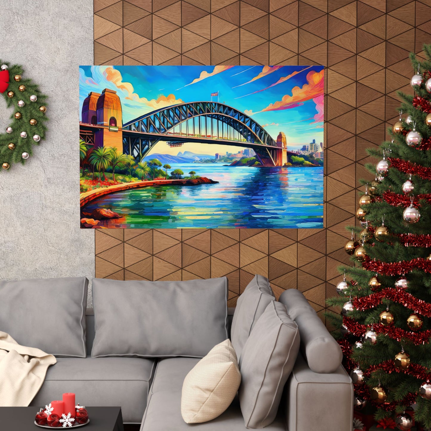 Sydney Harbour Bridge Australia Painting Print | Wall Art | Wall Print
