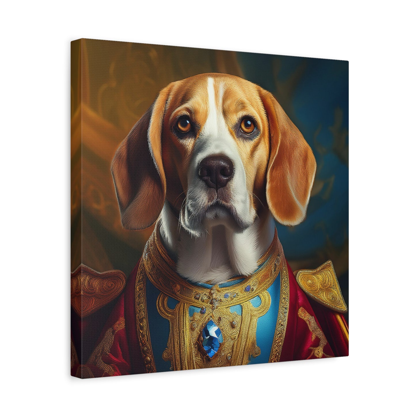 Beagle Renaissance Pet Dog Portrait - Canvas, wall art, wall print, dog portrait, dog art
