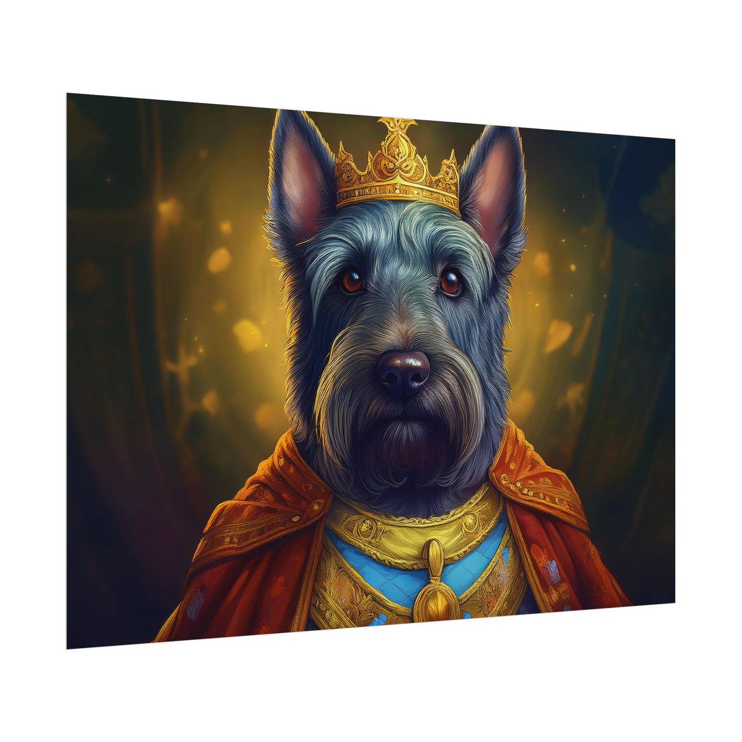 Scottish Terrier Renaissance Pet Portrait Print, Dog Lover Wall Art, Animal Artwork, wall prints, wall art, Dog Memorial Gift