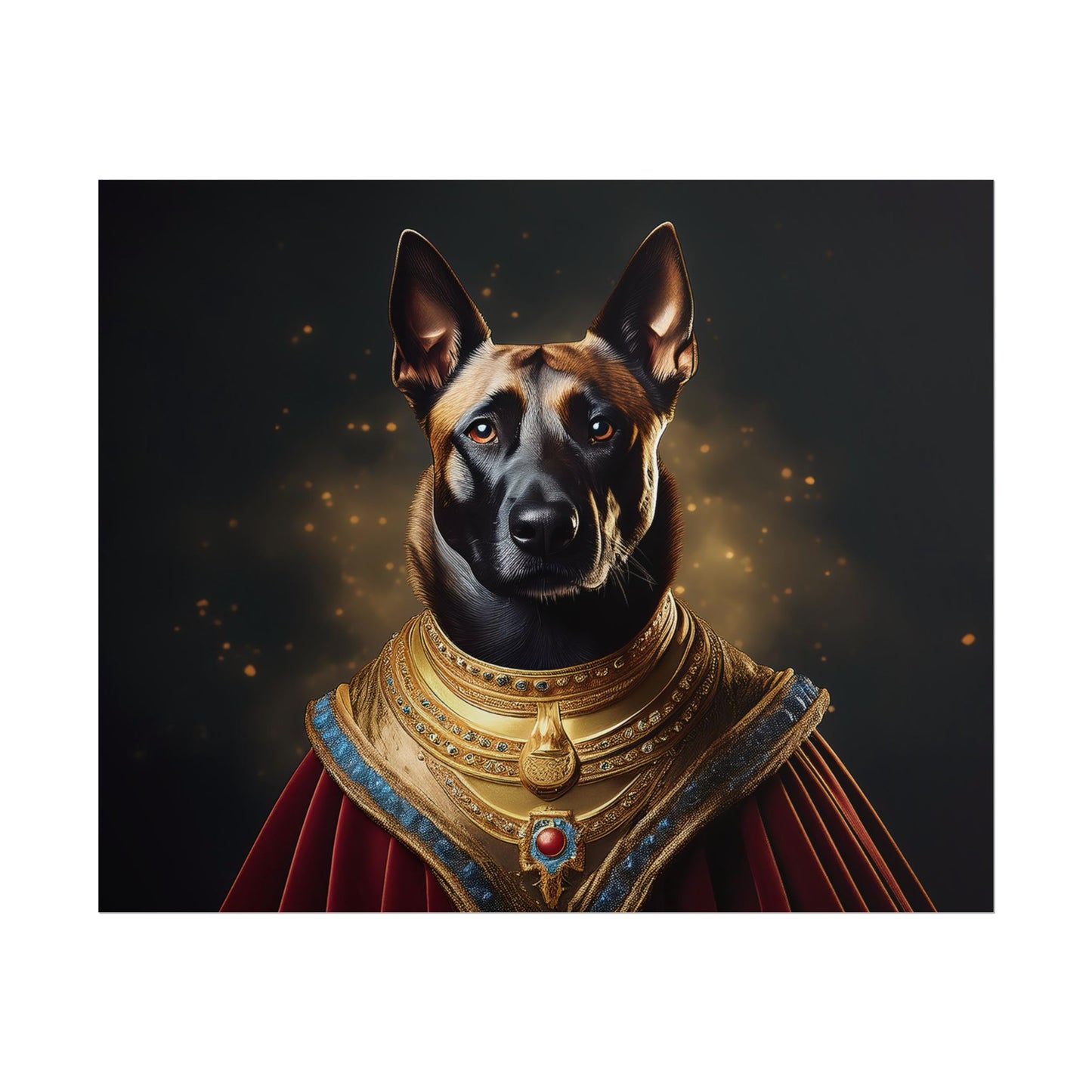 Belgian Malinois Renaissance Dog Portrait Wall Print, Art Print, Art Print, Animal Lover Home Decor, Dog Wall Art, wall art