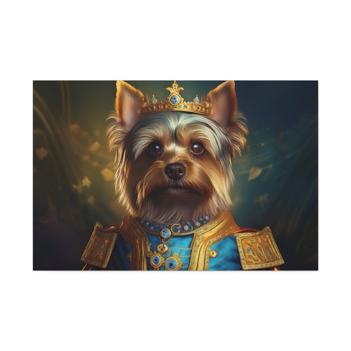 Yorkshire Terrier Renaissance Pet Portrait on Canvas | Wall Art | Wall Print | Dog Art