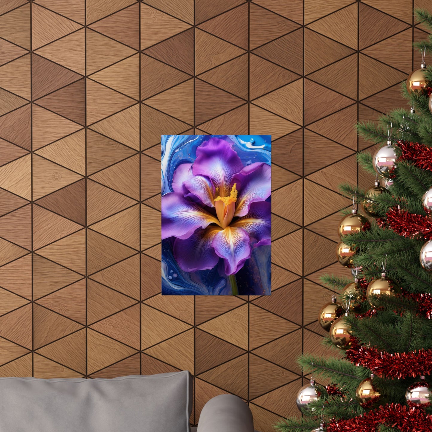Abstract Floral Iris Wall Art Print | Style 4 | Wall Print | Botanical Wall Art