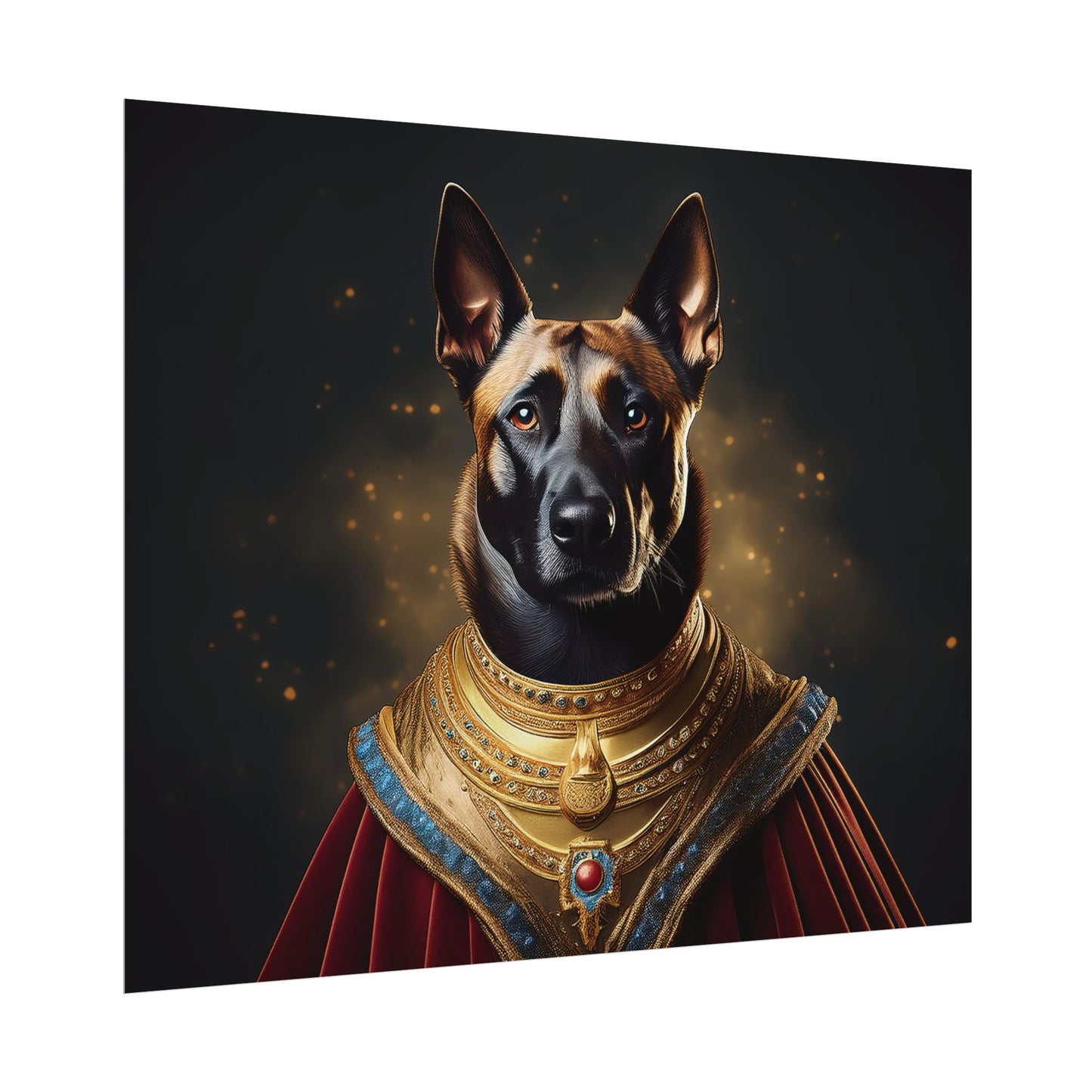 Belgian Malinois Renaissance Dog Portrait Wall Print, Art Print, Art Print, Animal Lover Home Decor, Dog Wall Art, wall art