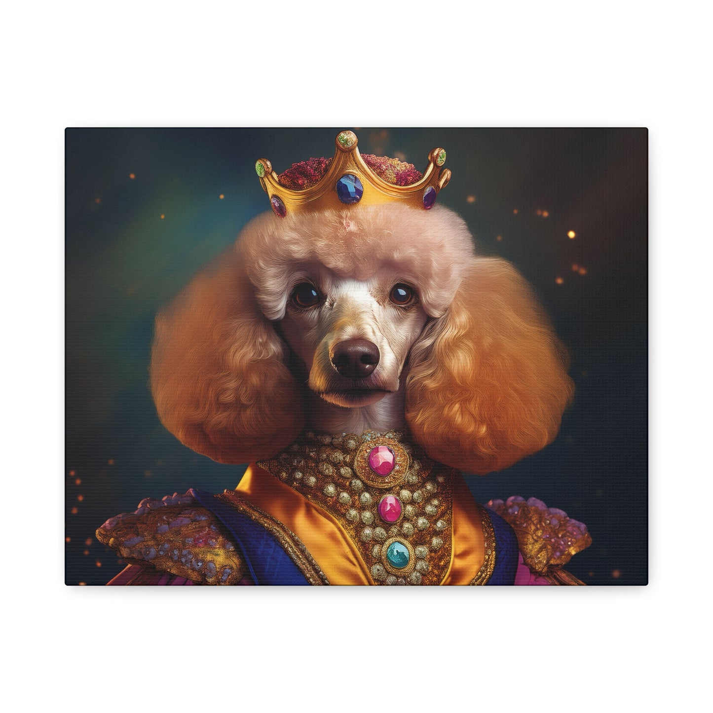 Poodle Pet Dog Renaissance Portrait on Canvas | Wall art | wall print