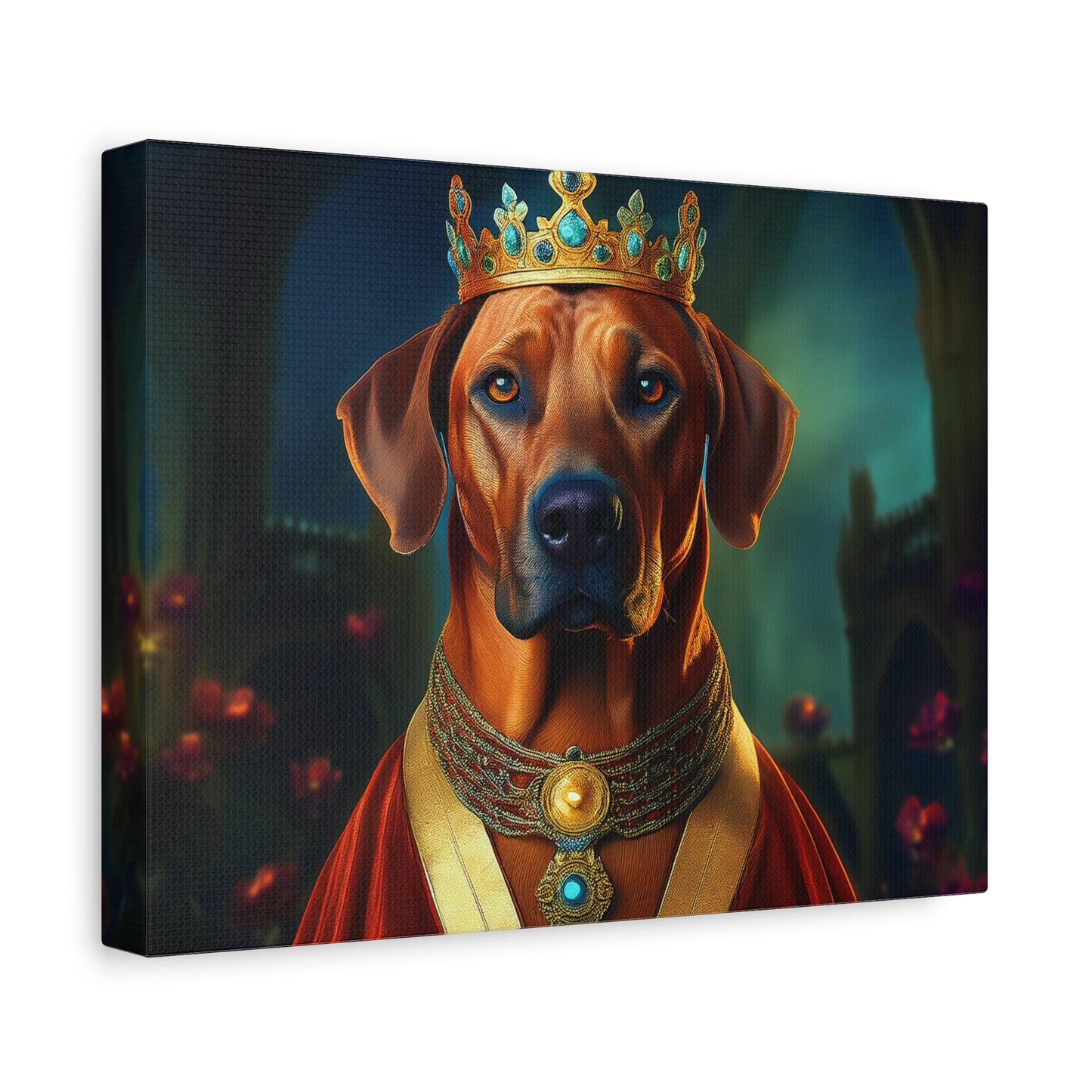 Rhodesian Ridgeback Renaissance Pet Portrait on Canvas, wall art, wall print, dog portrait, dog art
