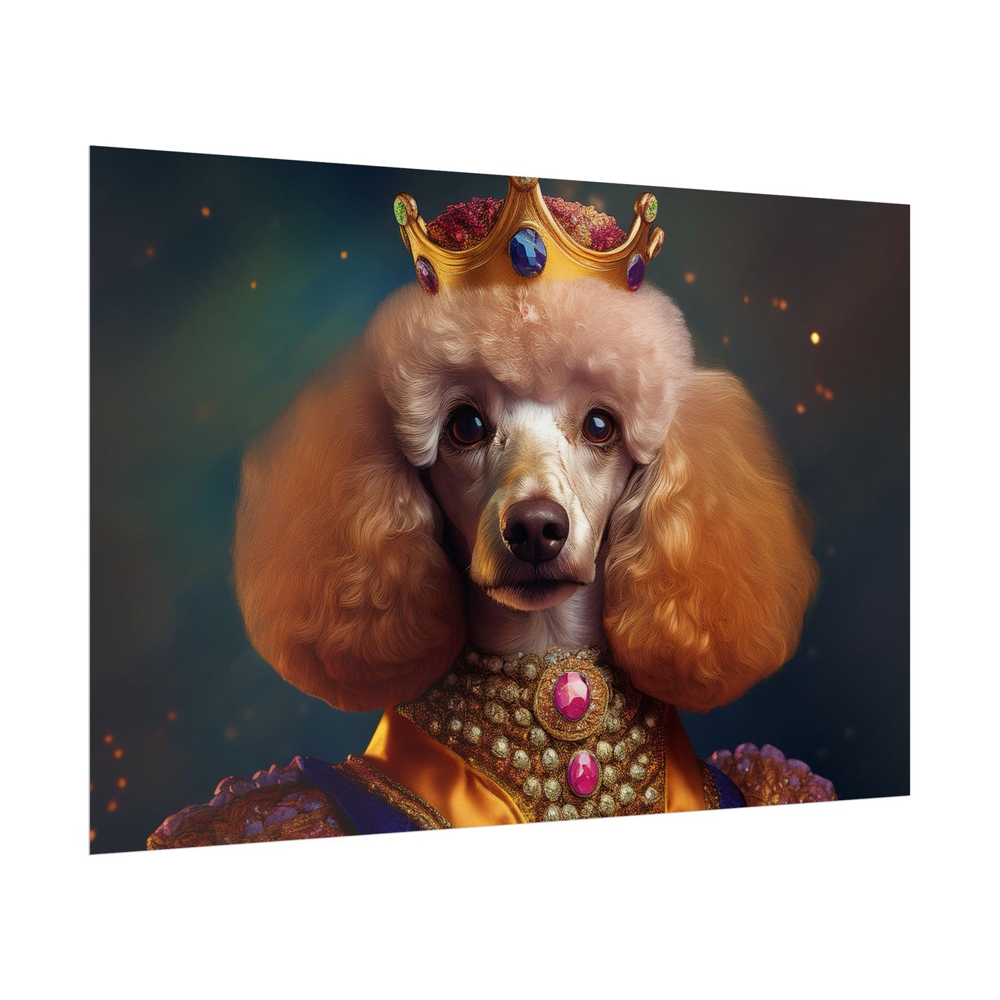 Poodle Dog Renaissance Pet Portrait, Dog Lover Gift, Animal Lover, Home Decor, Wall Art, Wall Print