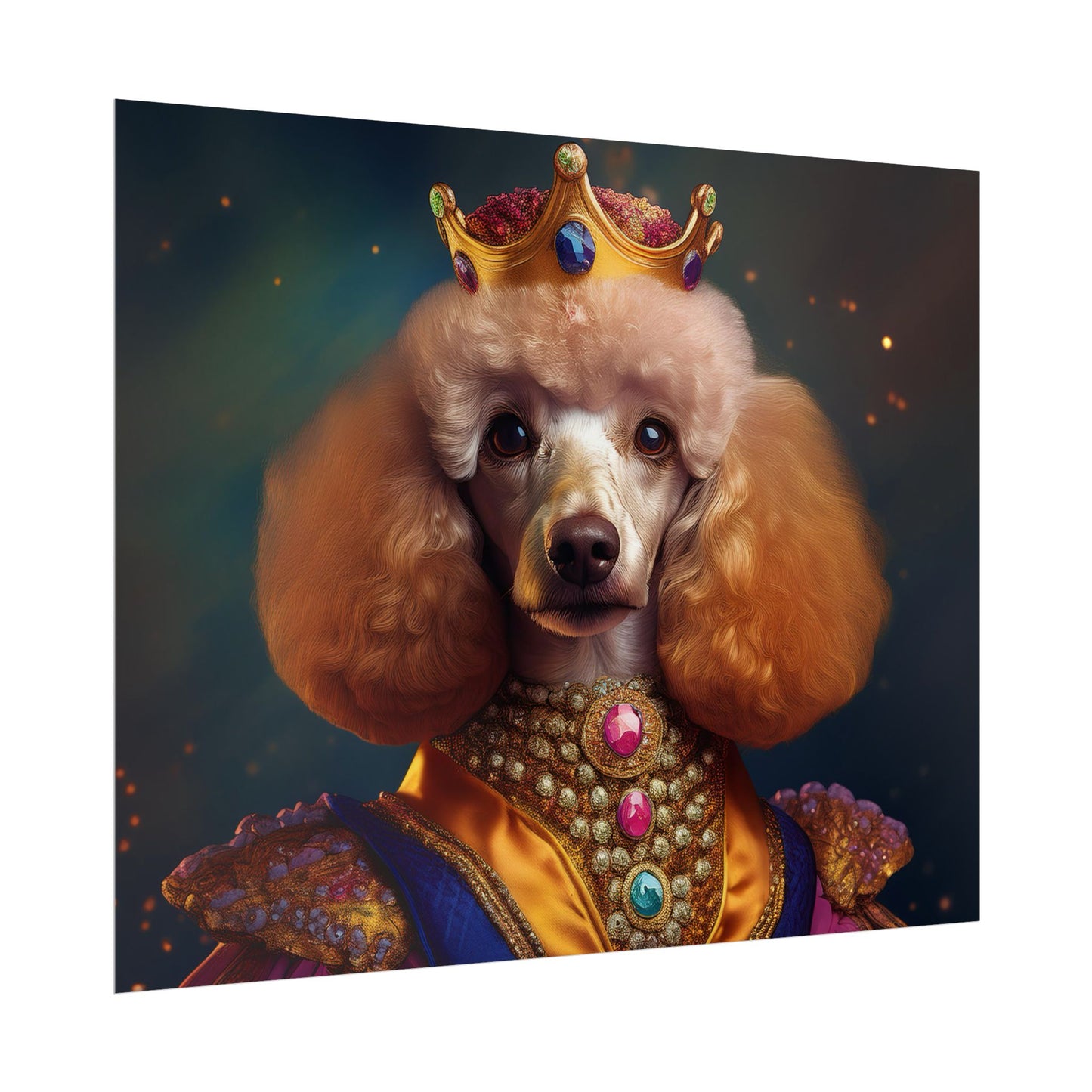 Poodle Dog Renaissance Pet Portrait, Dog Lover Gift, Animal Lover, Home Decor, Wall Art, Wall Print
