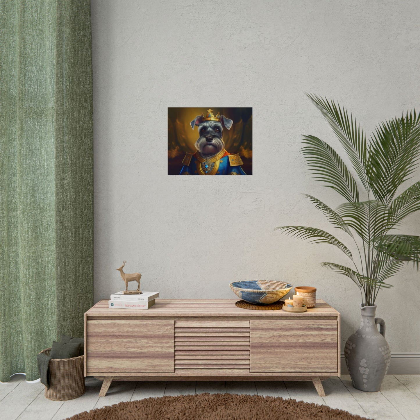 Miniature Schnauzer Dog Renaissance Pet Portrait Art Print | Wall Art | Wall Print