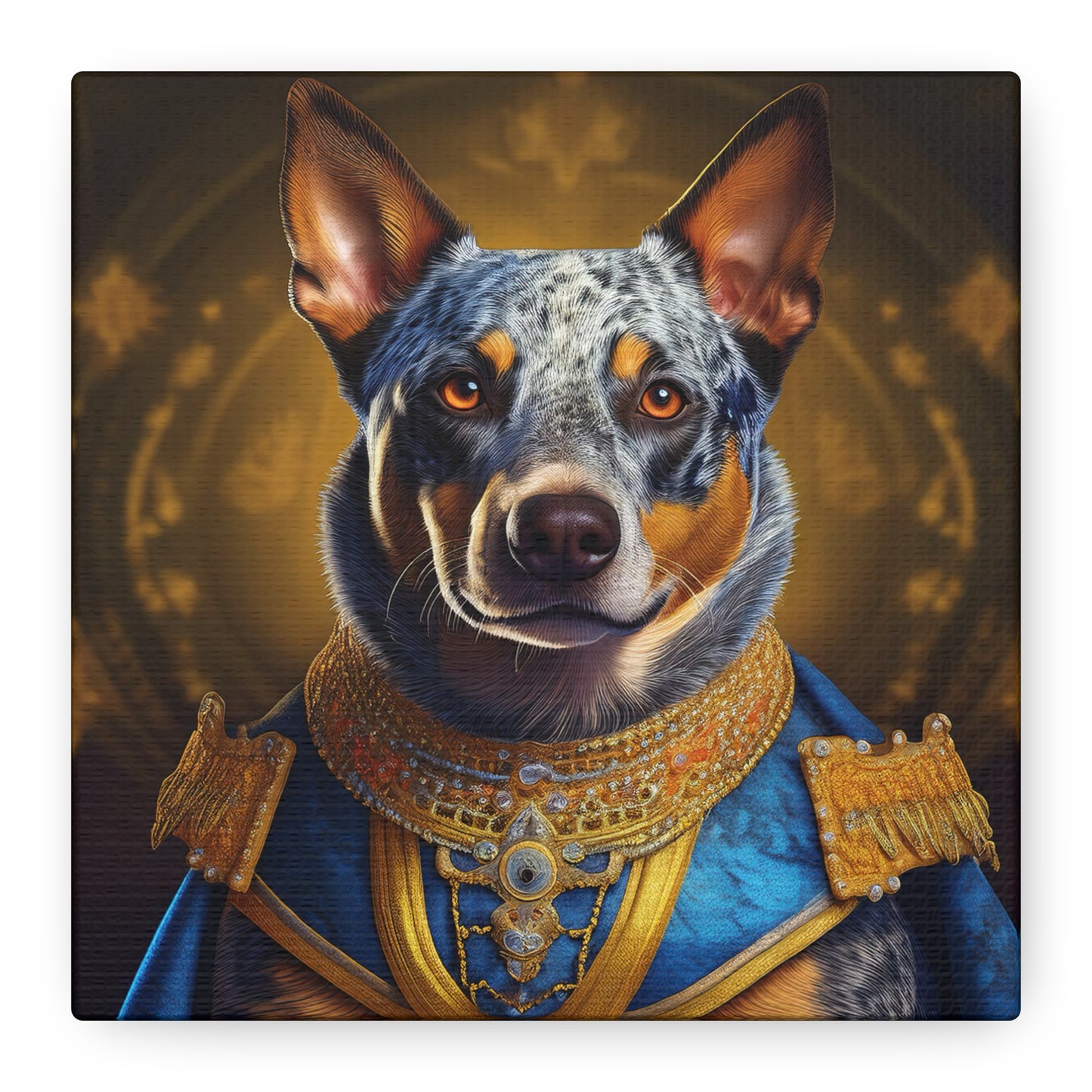 Australian Cattle Dog Renaissance Pet Portrait on Canvas | wall art | wall print