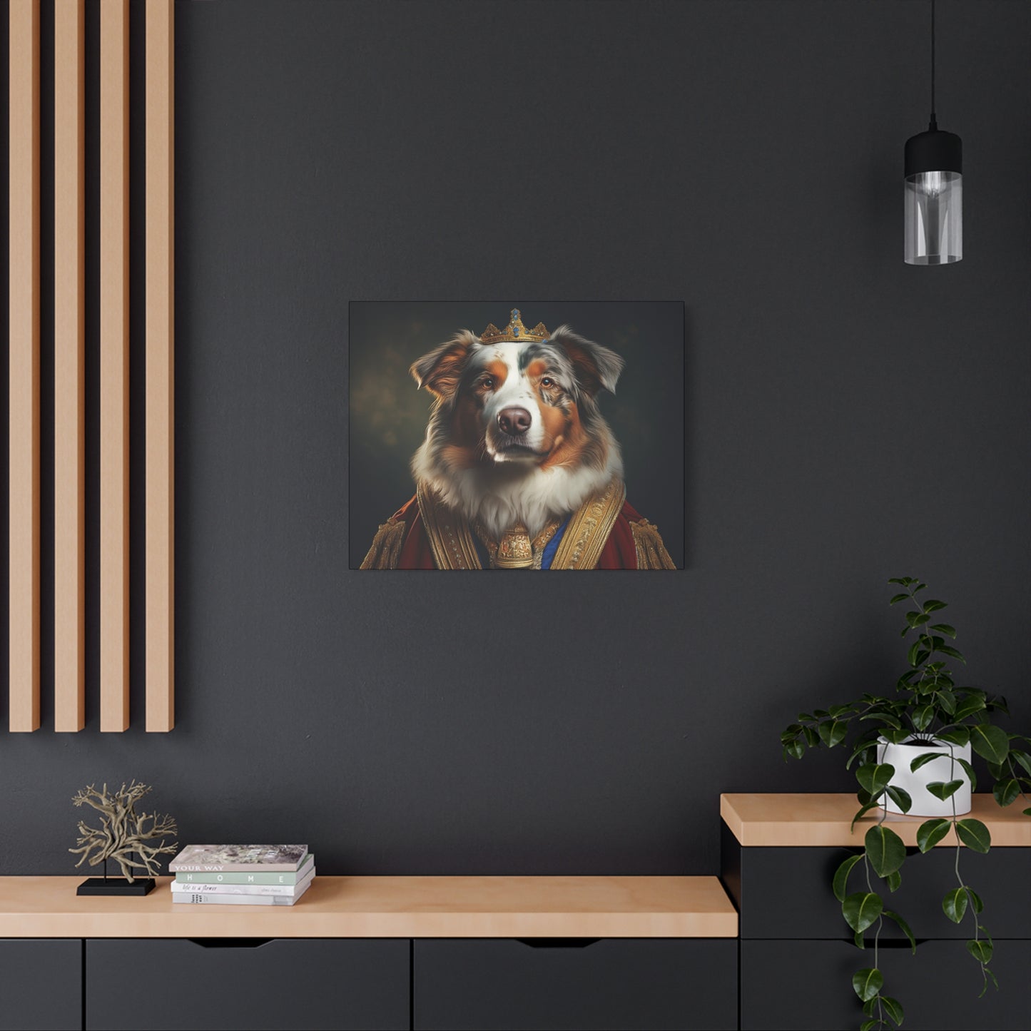 Australian Shepherd Pet Portrait Renaissance - Canvas, wall art, wall print, dog art, dog print