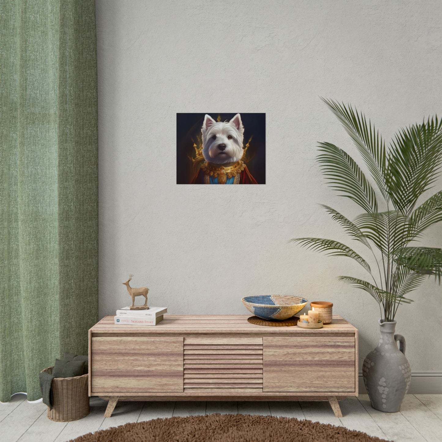 West Highland White Terrier Dog Renaissance Pet Portrait Print, West Highland White Terrier Art Print, Dog Wall Art, Wall Print, Wall Art