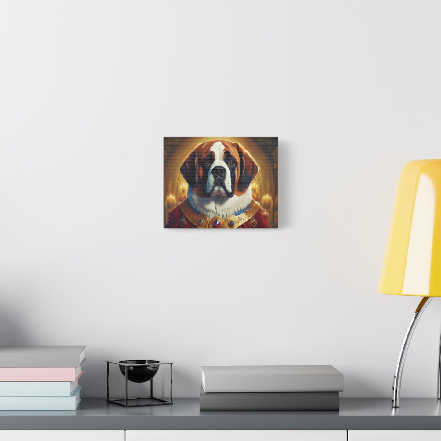 Regal Saint Bernard Renaissance Dog Portrait Canvas Art, Dog Lover Wall Décor, Pet Portrait, Home Decoration, Gift for Pet Owners, Animal Art