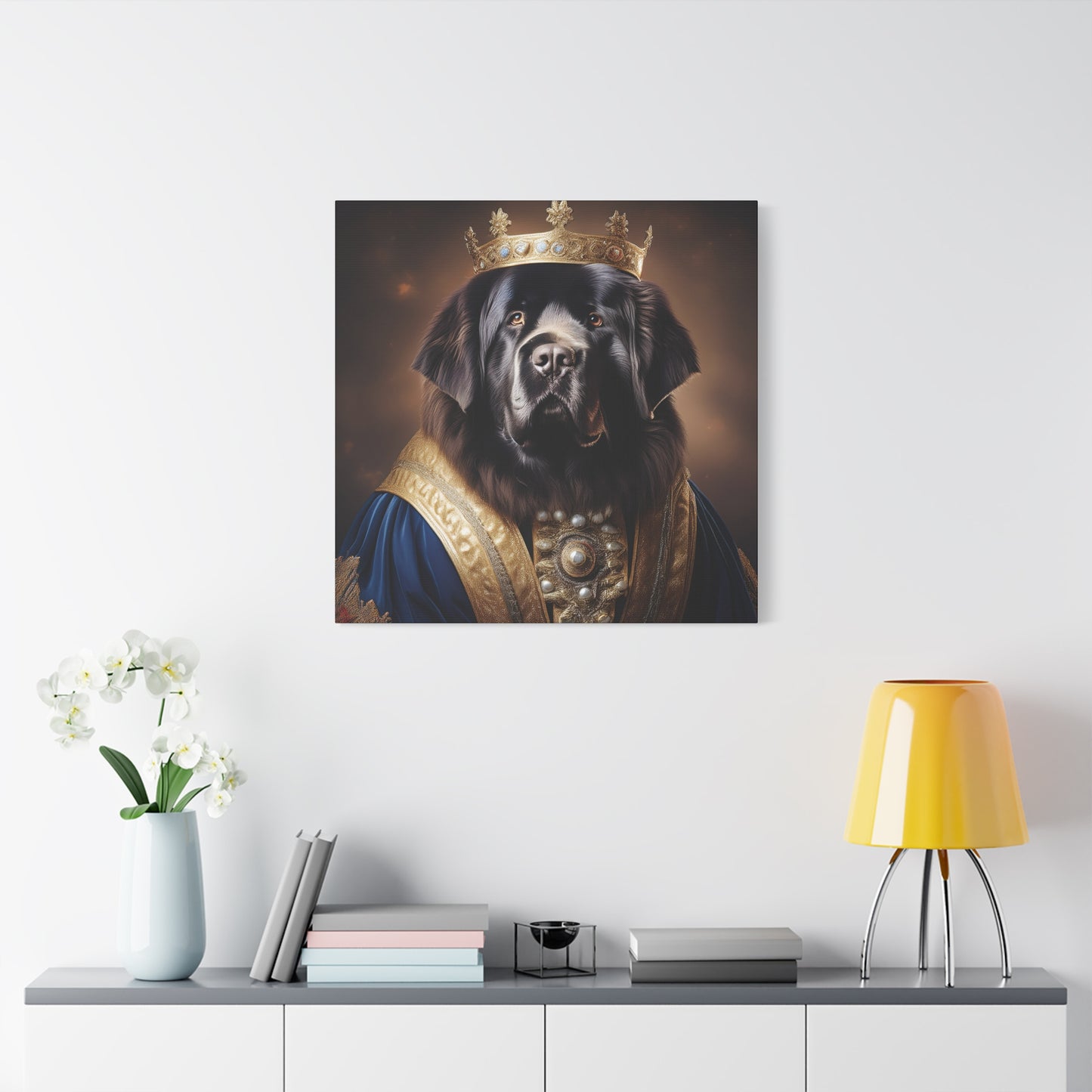 Newfoundland Renaissance Pet Portrait on Canvas | wall art | wall print