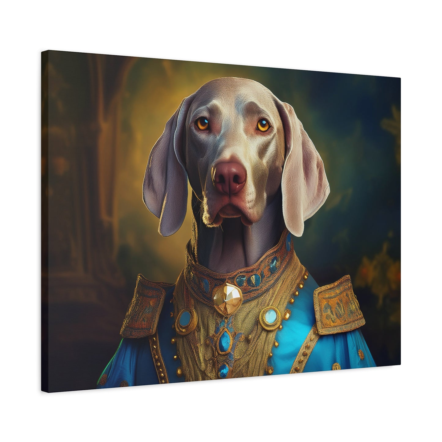 Weimaraner Renaissance Pet Portrait on Canvas - wall art, wall print, dog portrait, dog art
