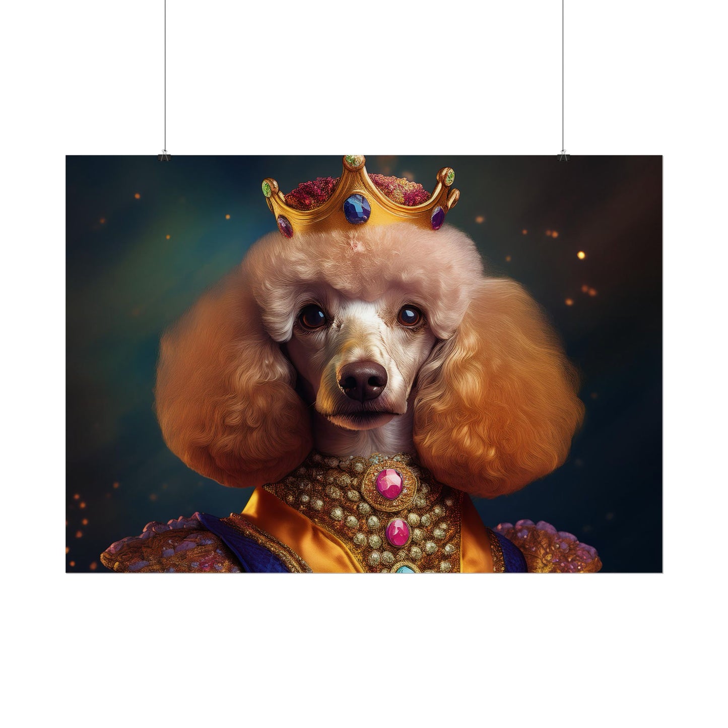 Poodle Dog Renaissance Pet Portrait, Dog Lover Gift, Animal Lover, Home Decor, Wall Art, Wall Print