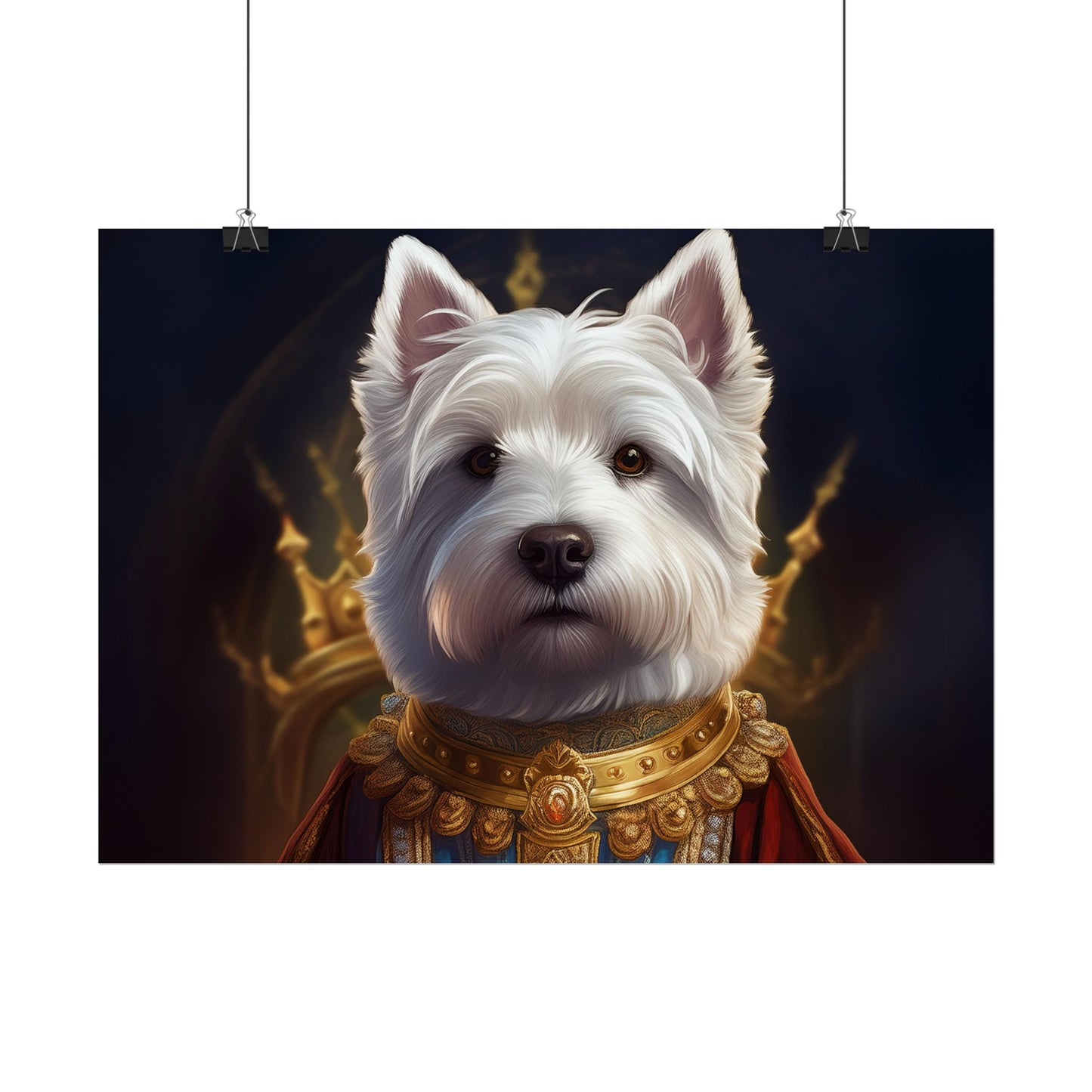 West Highland White Terrier Dog Renaissance Pet Portrait Print, West Highland White Terrier Art Print, Dog Wall Art, Wall Print, Wall Art
