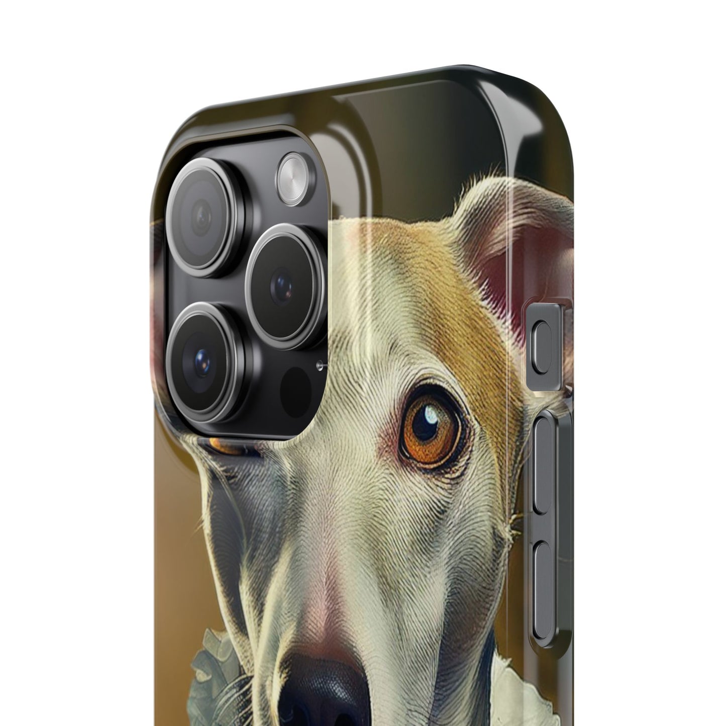 Whippet Renaissance Dog Portrait Slim Phone Case