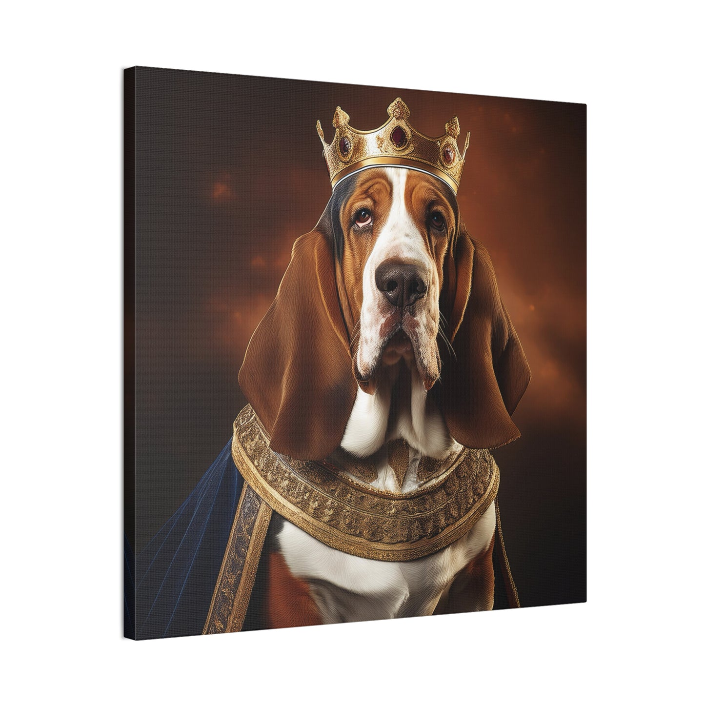 Basset Hound Renaissance Pet Portrait on Canvas | Wall art | wall print | Dog Art
