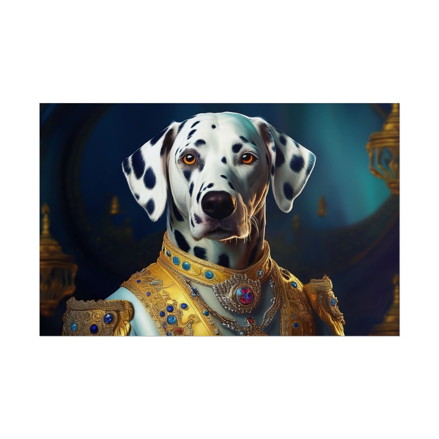 Dalmation Dog Renaissance Pet Portrait Wall Print | Art Print | Wall Art | Dog Art