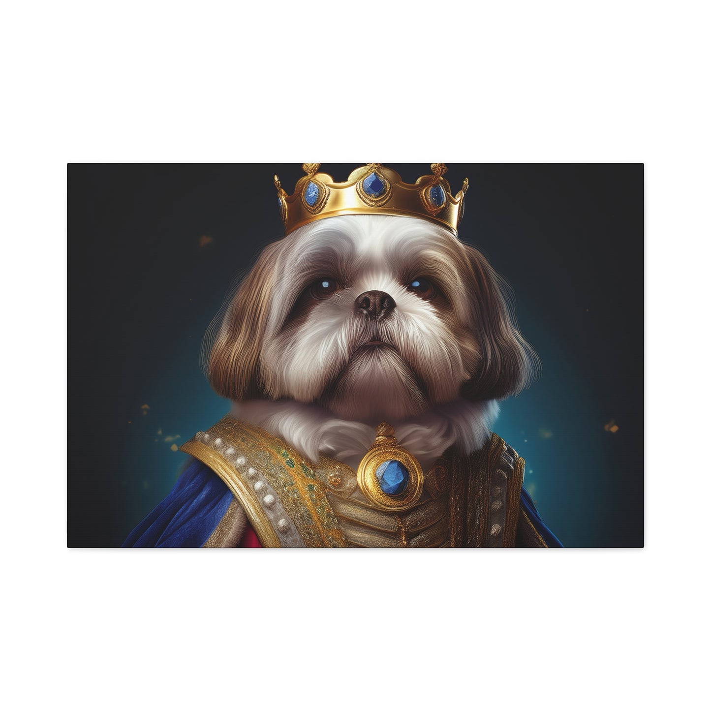 Shih Tzu Renaissance Pet Portrait on Canvas | wall art, wall print, dog portrait, dog art