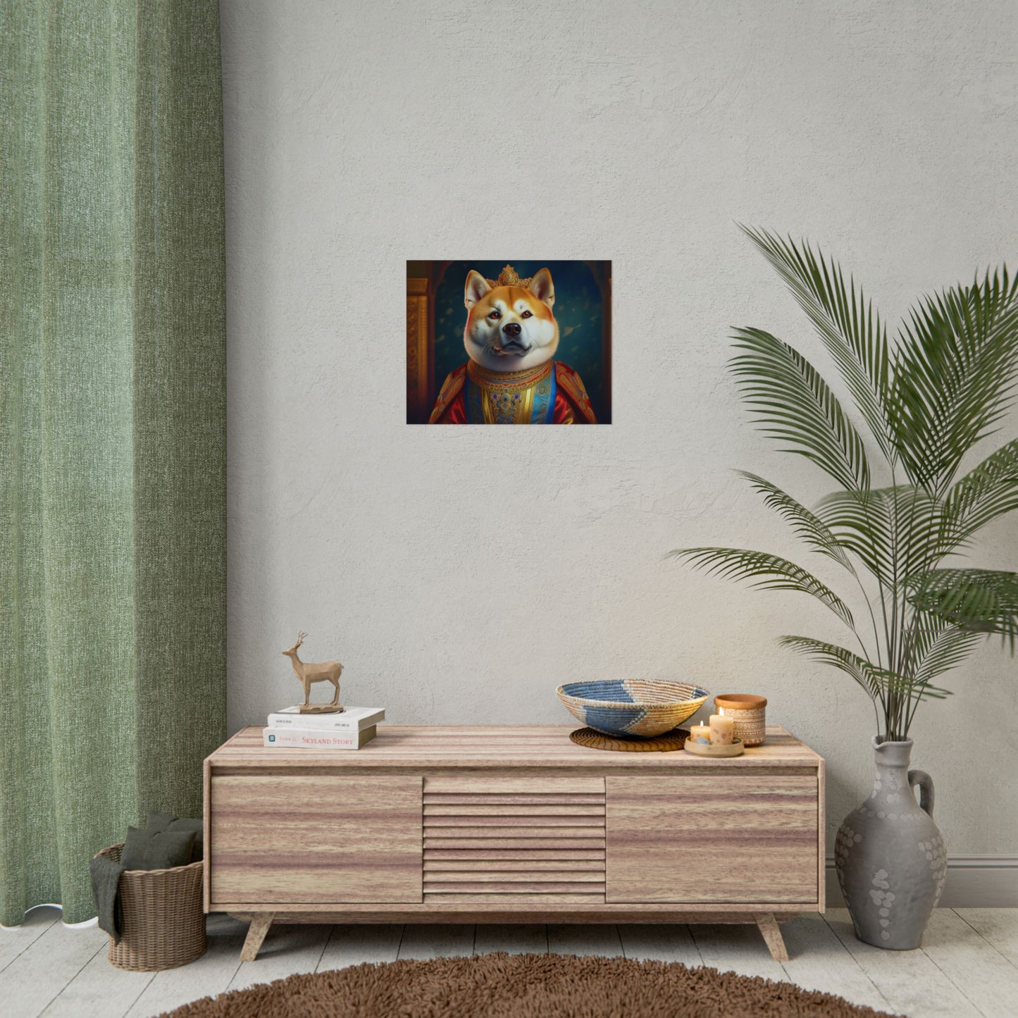 Shiba Dog Renaissance Portrait Print, Art Print, Wall Decor Gift, Animal Lover Home Decor, wall prints, wall art