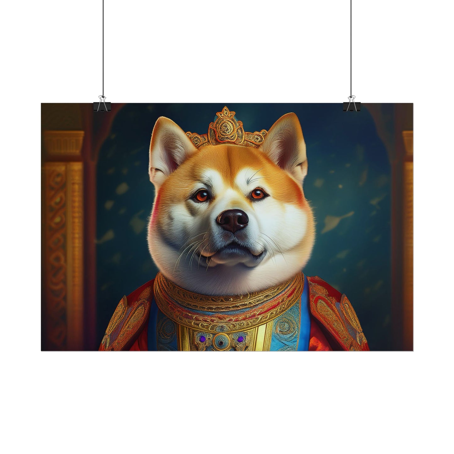 Shiba Dog Renaissance Portrait Print, Art Print, Wall Decor Gift, Animal Lover Home Decor, wall prints, wall art