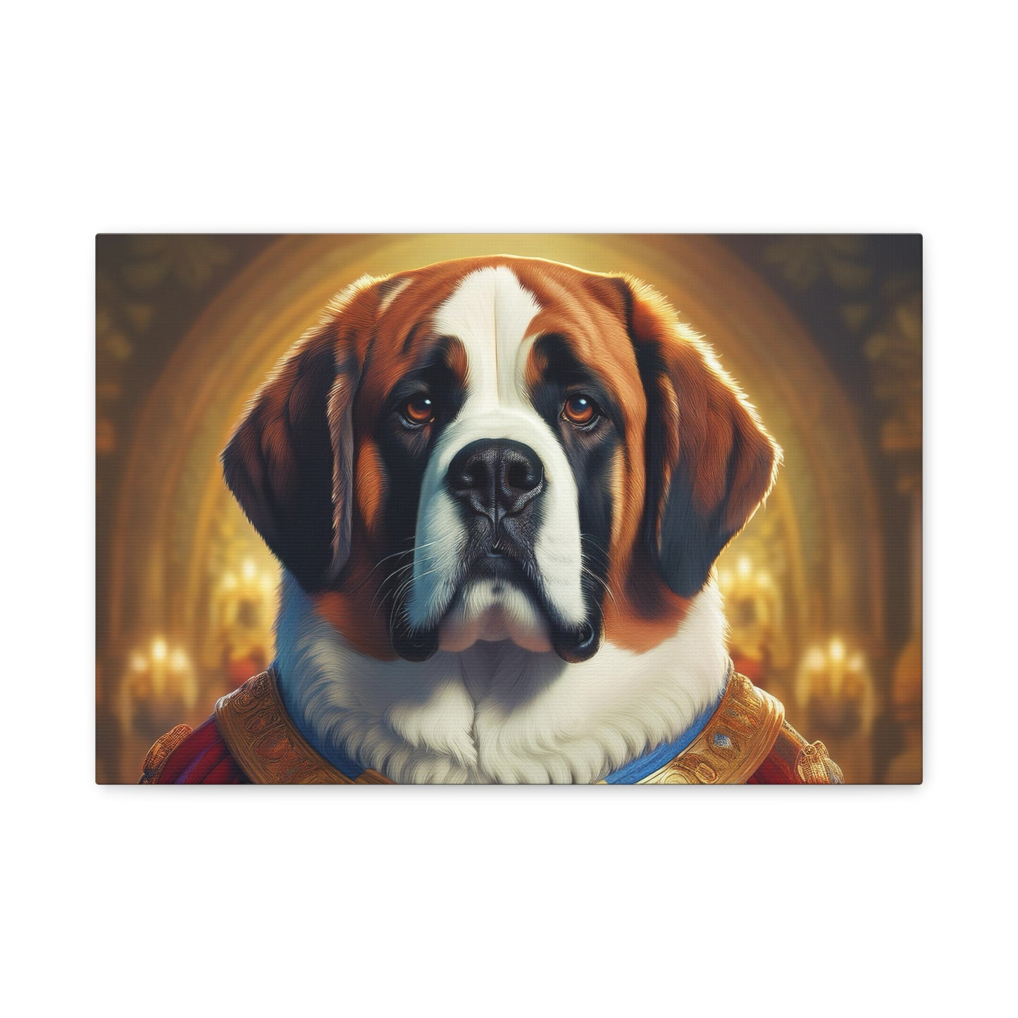 Regal Saint Bernard Renaissance Dog Portrait Canvas Art, Dog Lover Wall Décor, Pet Portrait, Home Decoration, Gift for Pet Owners, Animal Art
