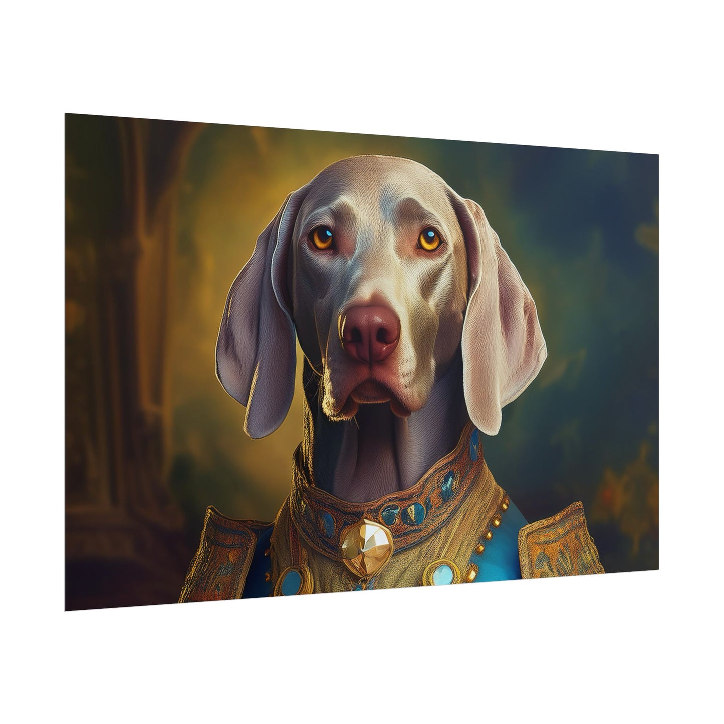 Weimaraner Renaissance Pet Portrait Print, wall print, wall art, Animal Lover Home Decor, Dog Wall Art